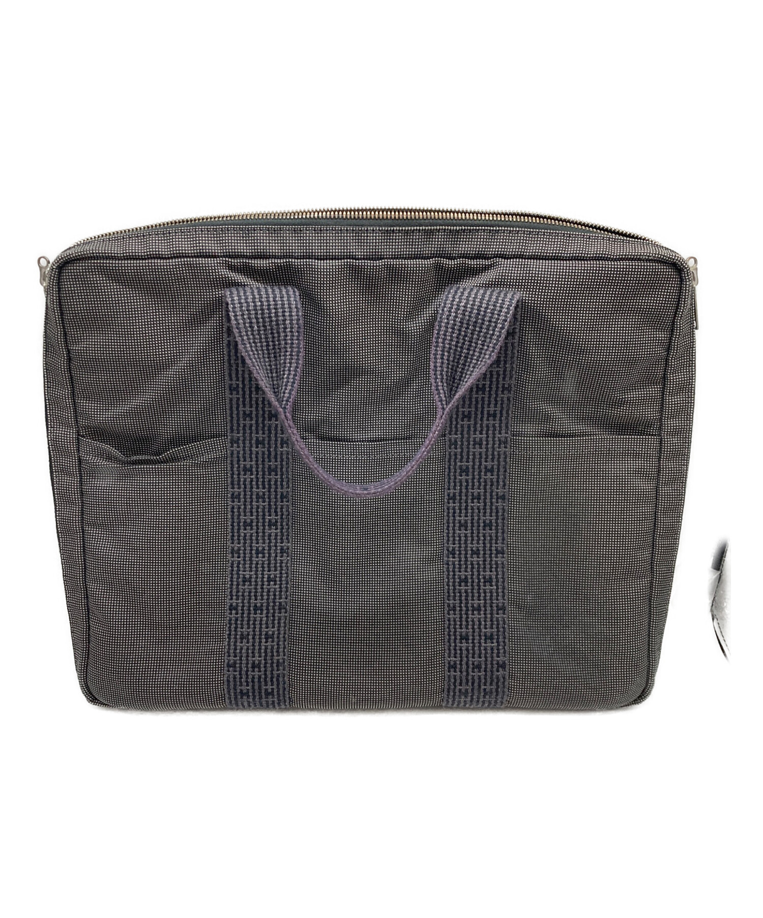 エルメス エール MM キャンバス グレー ビジネスバッグ ブリーフケース 中古・古着通販】HERMES (エルメス) ブリーフケース グレー｜ブランド
