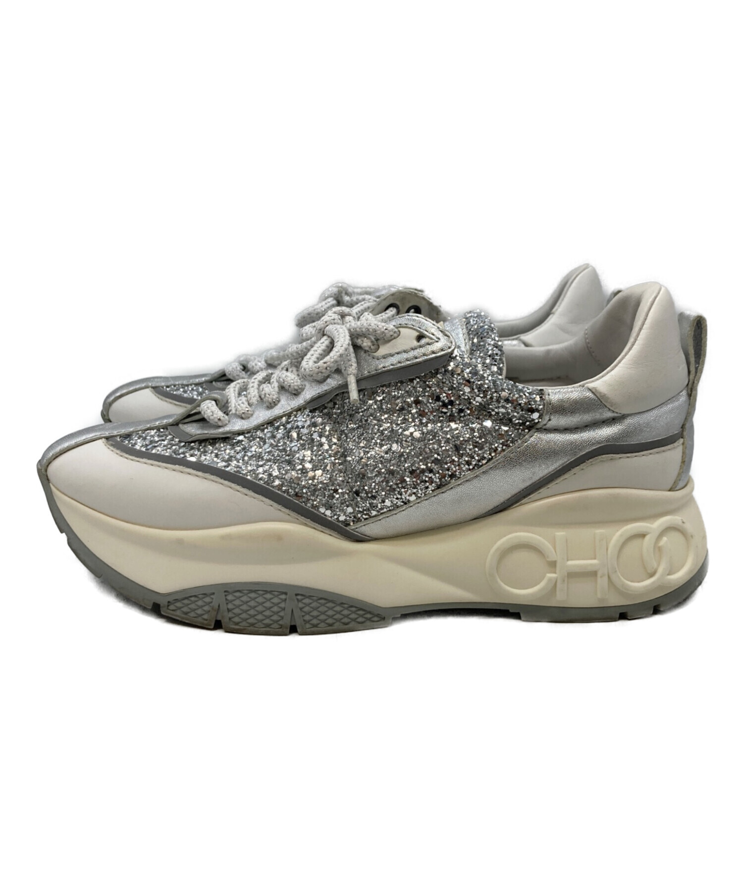 中古・古着通販】JIMMY CHOO (ジミーチュウ) Raine Glitter スニーカー