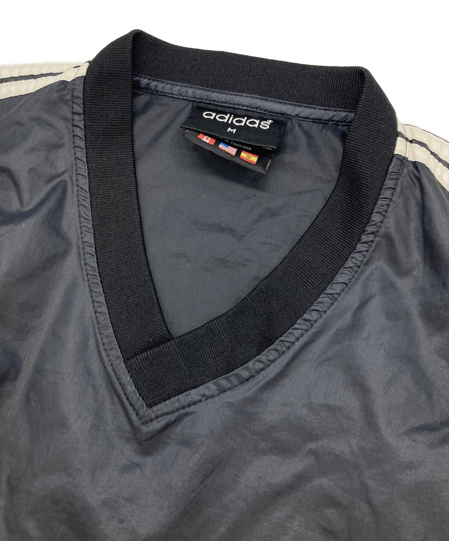 90s adidas ブラック プルオーバー　M 中古・古着通販】adidas (アディダス) プルオーバー ブラック サイズ:M
