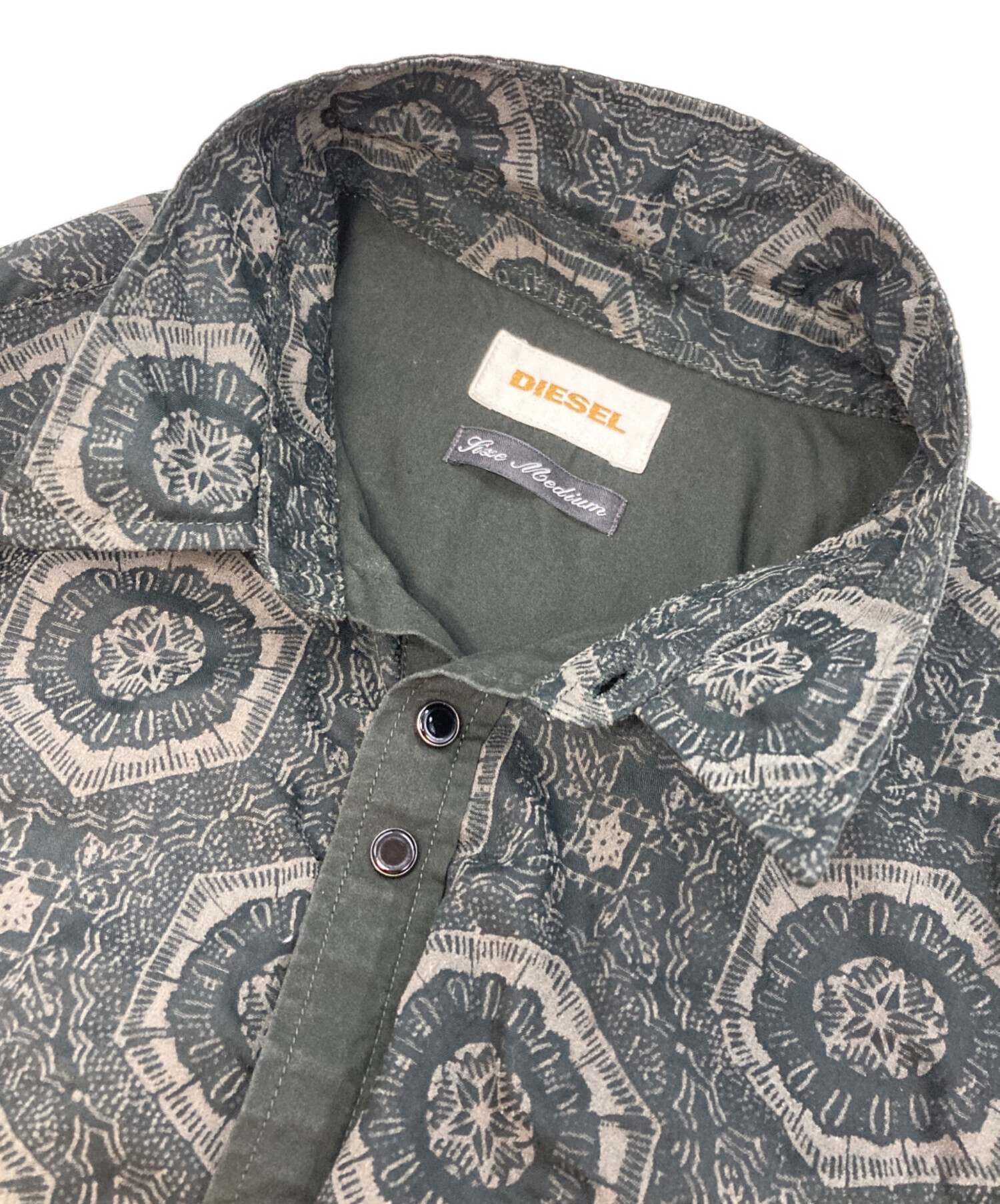 中古・古着通販】DIESEL (ディーゼル) ペイズリー柄ウエスタンシャツ 