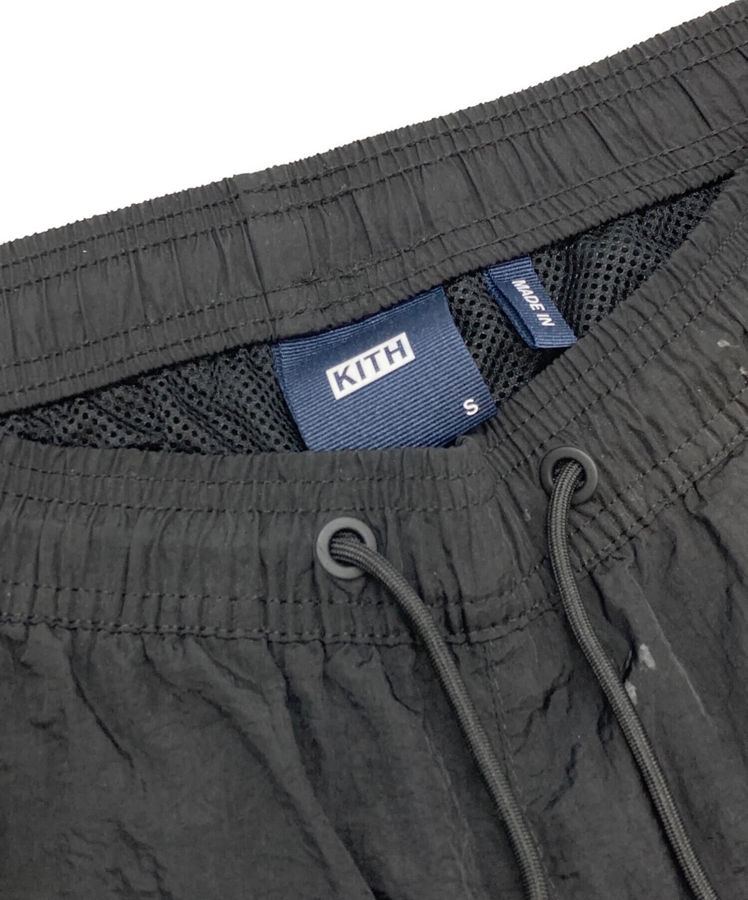中古・古着通販】KITH (キス) ナイロンハーフパンツ ブラック サイズ:S