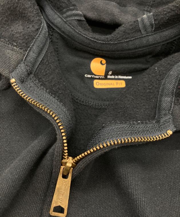 1211☆カーハート☆ジップパーカー☆バックプリント☆タグロゴ☆２ＸＬ 中古・古着通販】CarHartt (カーハート) ジップパーカー ブラック