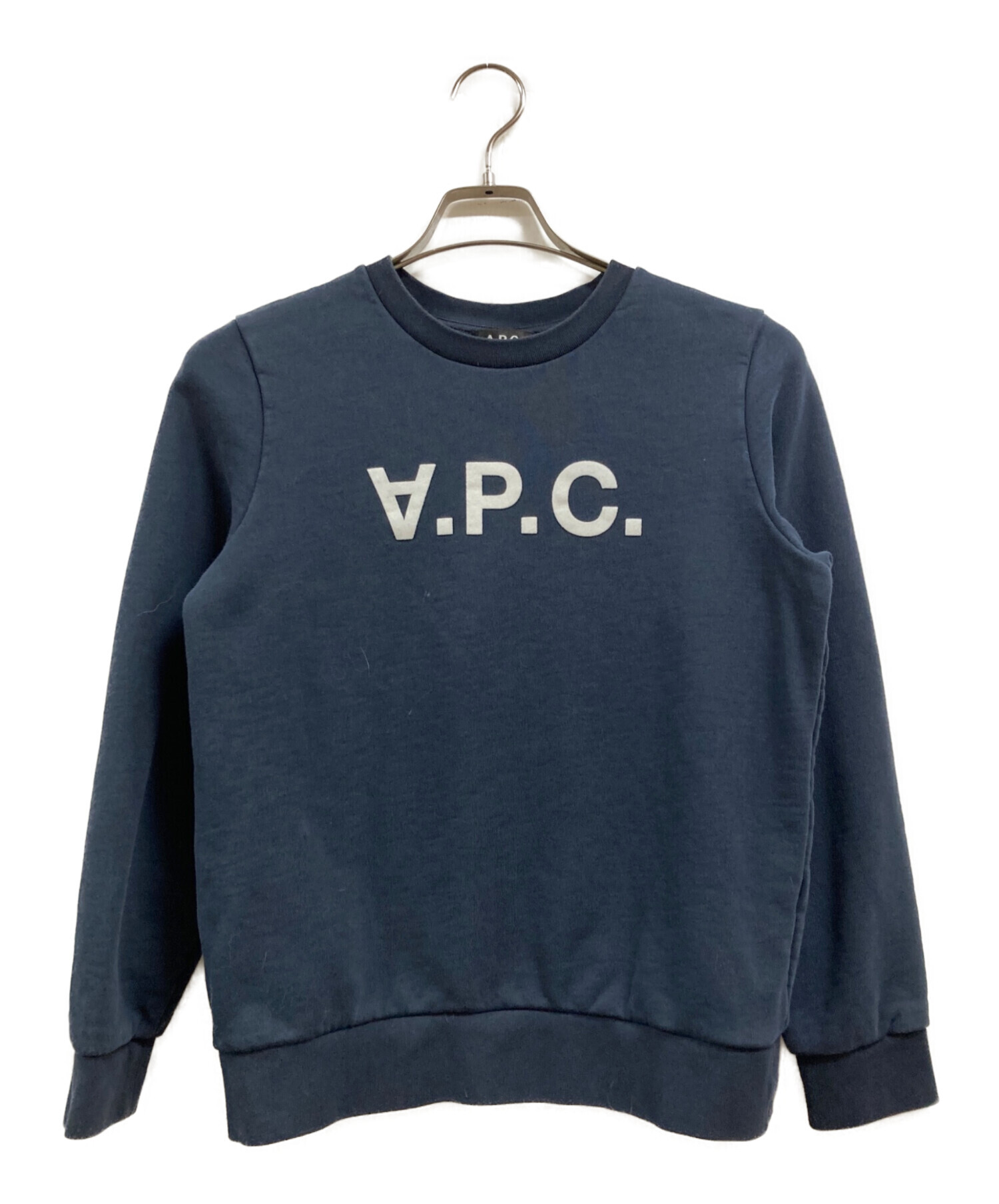中古・古着通販】A.P.C. (アーペーセー) 反転ロゴスウェット ネイビー 