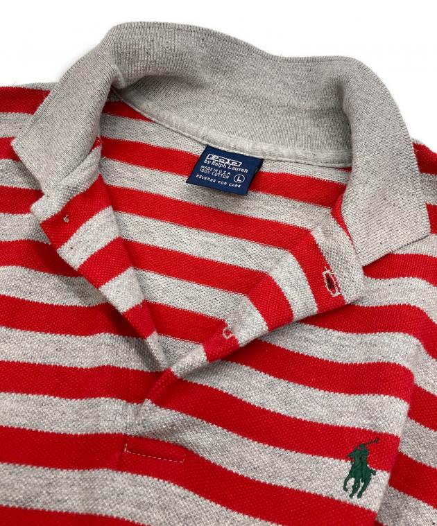 美品❗️ポロラルフローレン ポロシャツ　刺繍ロゴ　ワンポイント　ボーダー　レトロ 中古・古着通販】POLO RALPH LAUREN (ポロ・ラルフローレン) ボーダー