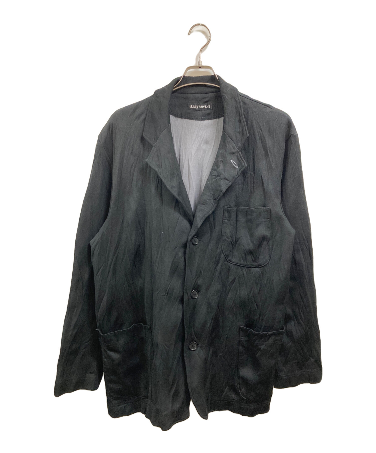 中古・古着通販】ISSEY MIYAKE (イッセイミヤケ) ジャケット ブラック