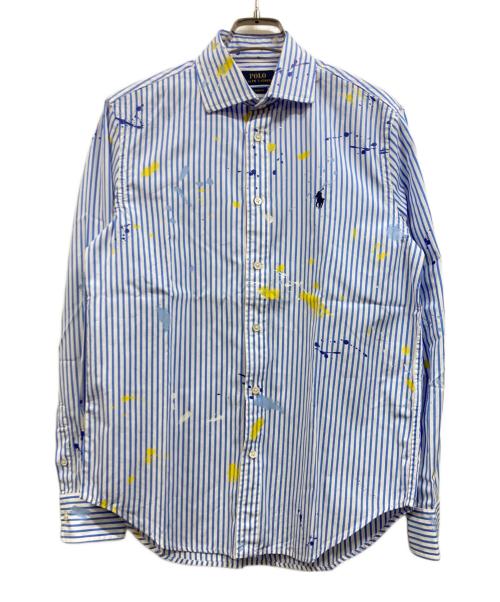 Ralph Lauren ペイント加工シャツ オックスフォード一点物風アート古着 中古・古着通販】POLO RALPH LAUREN (ポロ・ラルフローレン) ペイント