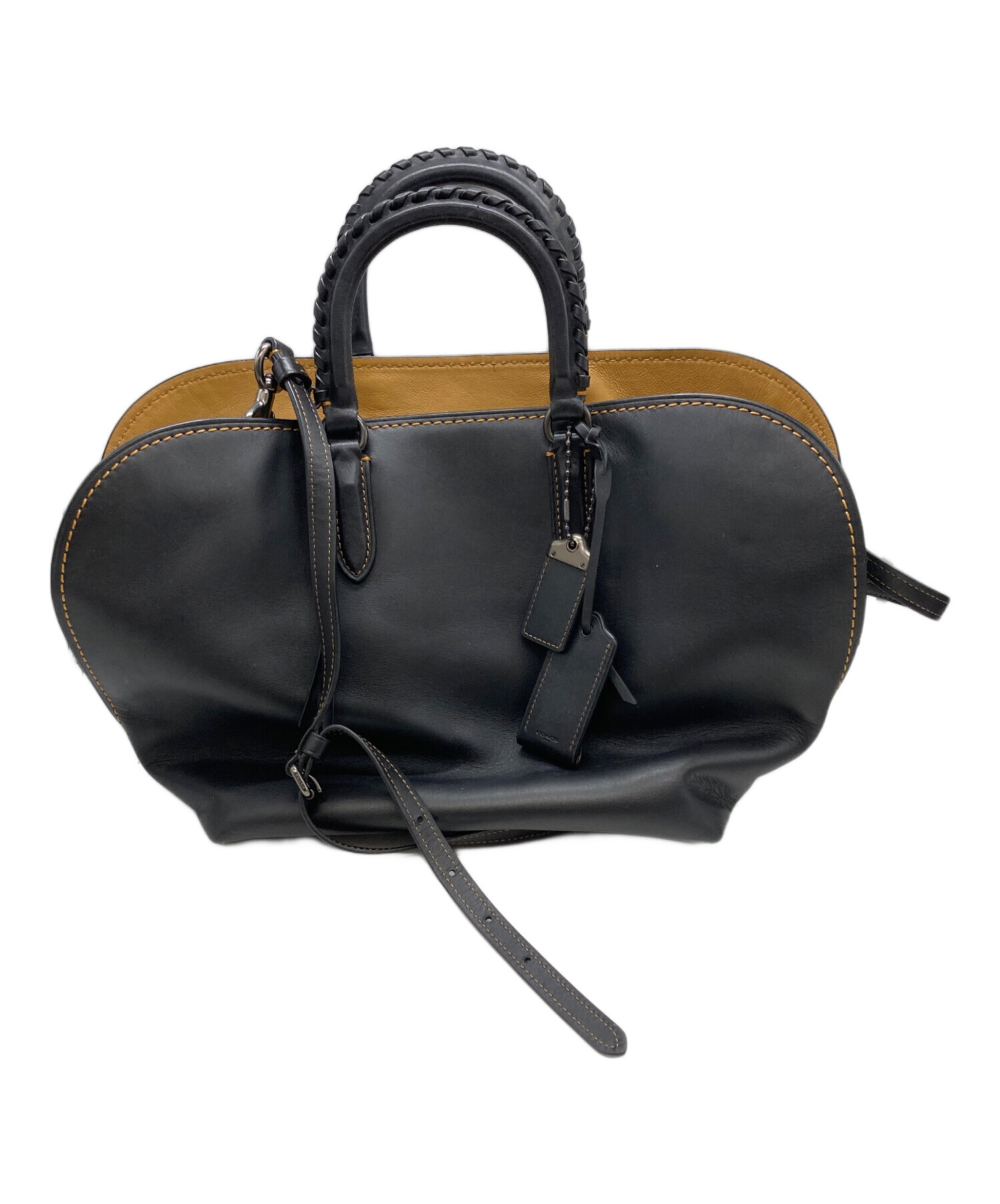 COACH ダコタサッチェル 2way ショルダー ハンド バッグ ブラック 中古・古着通販】COACH (コーチ) ダコタ サッチェル ブラック
