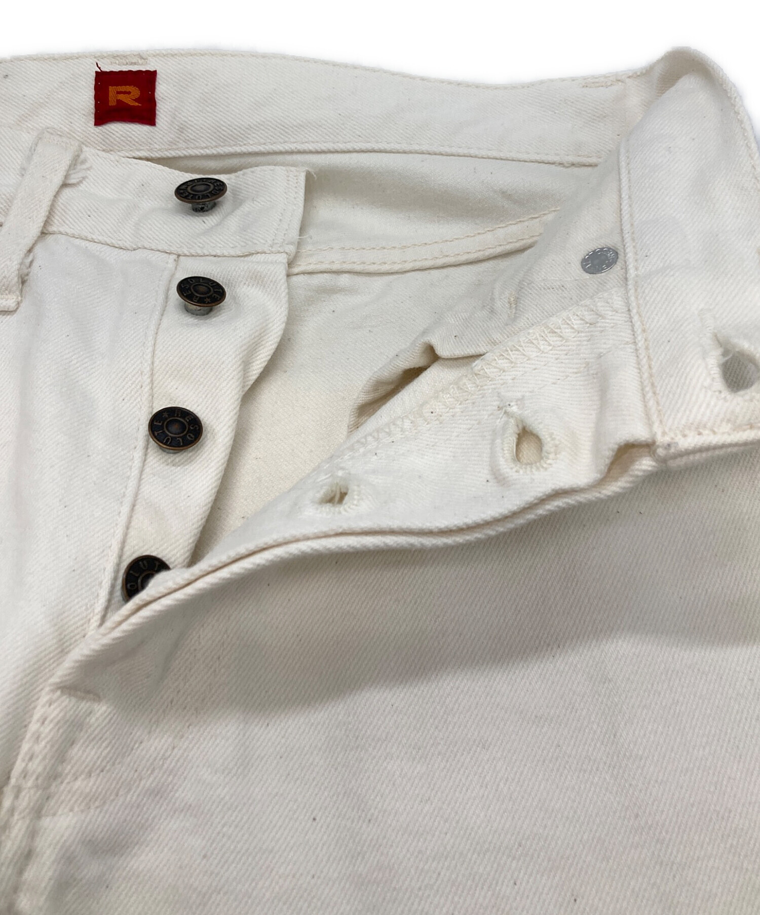 中古・古着通販】RESOLUTE (リゾルト) AA710ホワイトデニムパンツ