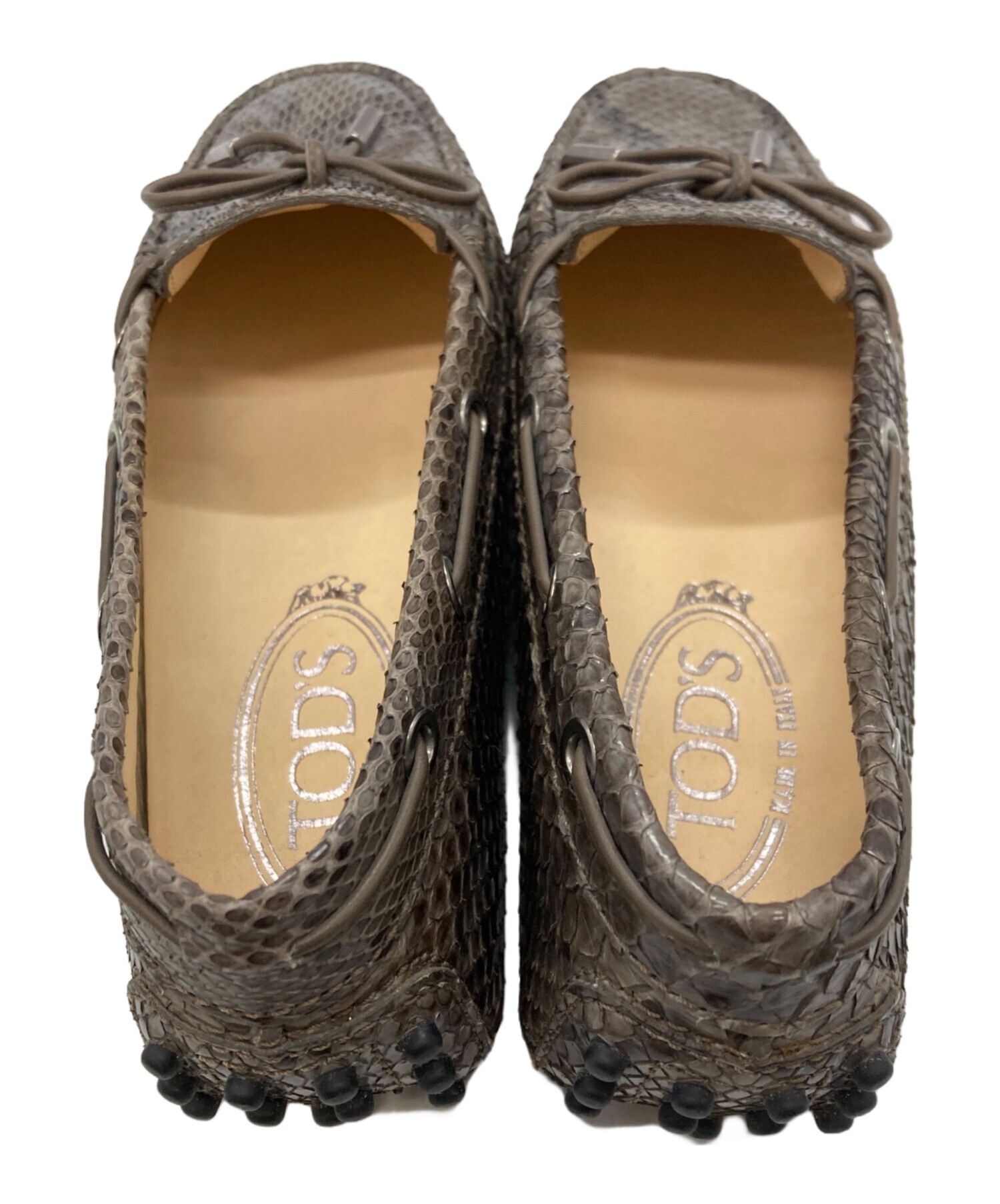中古・古着通販】TOD'S (トッズ) パイソンドライビングシューズ グレー