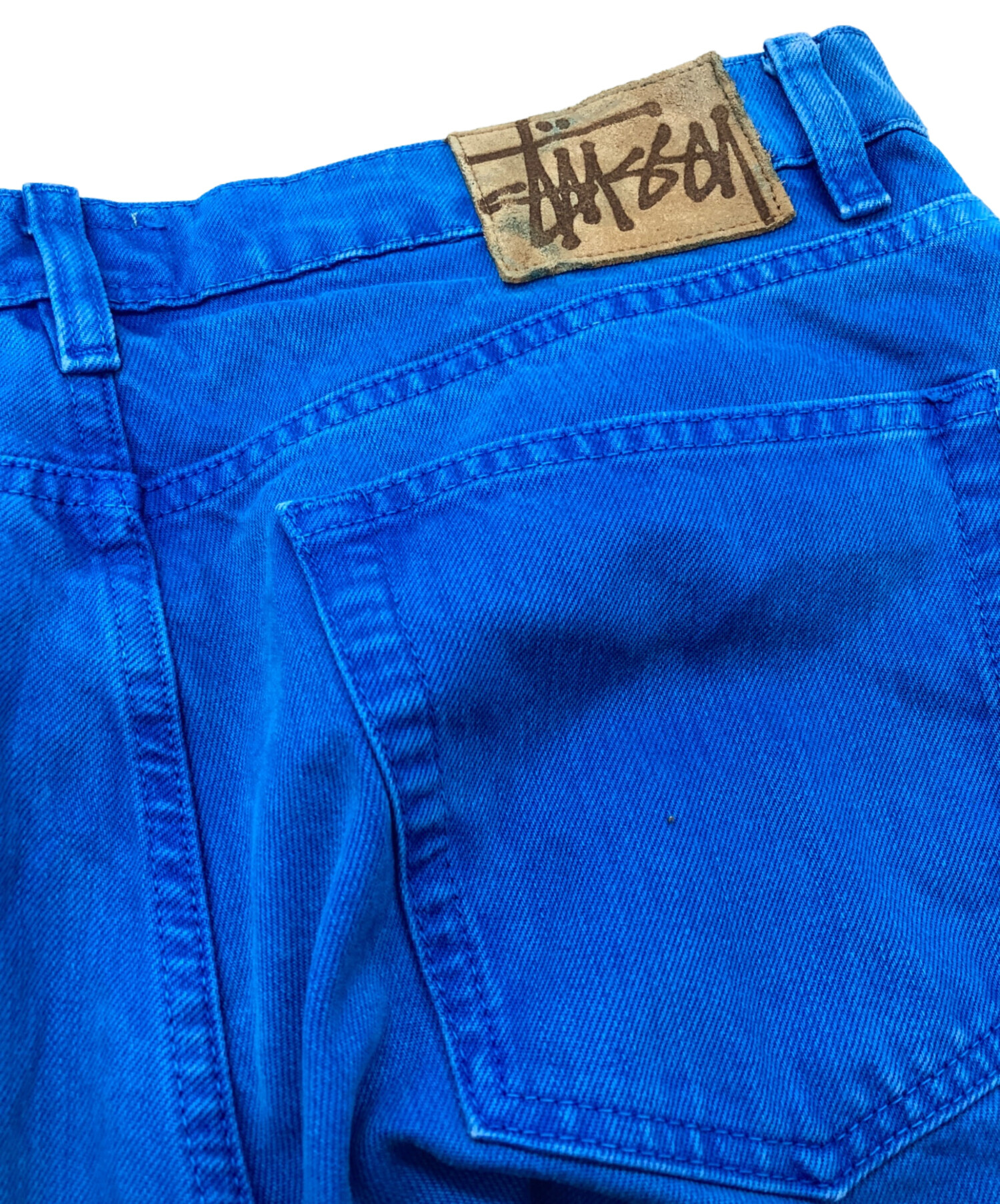 中古・古着通販】stussy (ステューシー) OVERDYED BIG OL JEAN ブルー