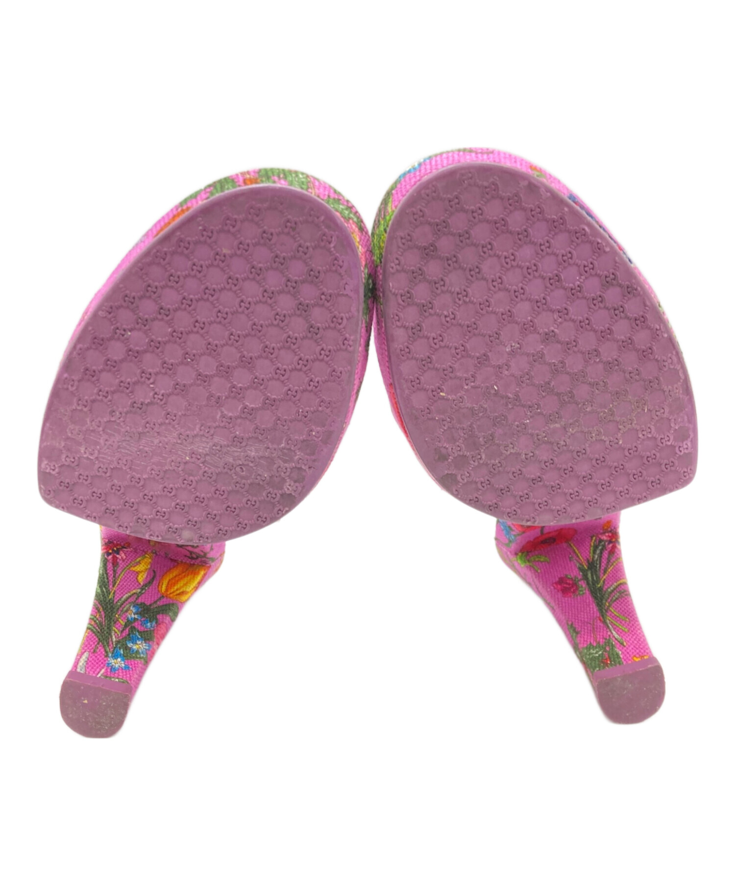 中古・古着通販】GUCCI (グッチ) フローラクロスストラップサンダル