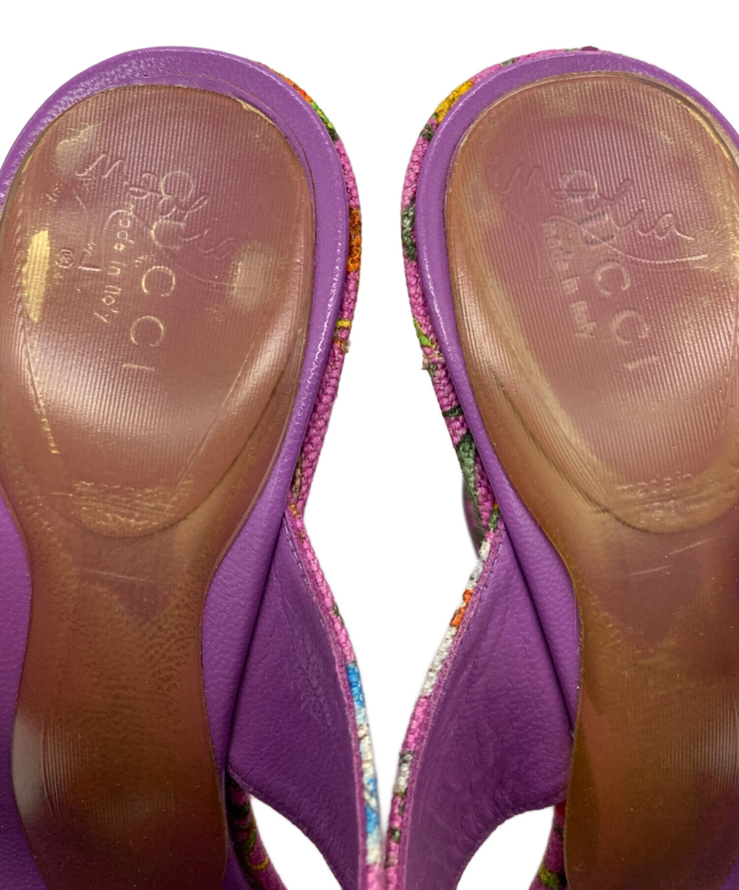 中古・古着通販】GUCCI (グッチ) フローラクロスストラップサンダル
