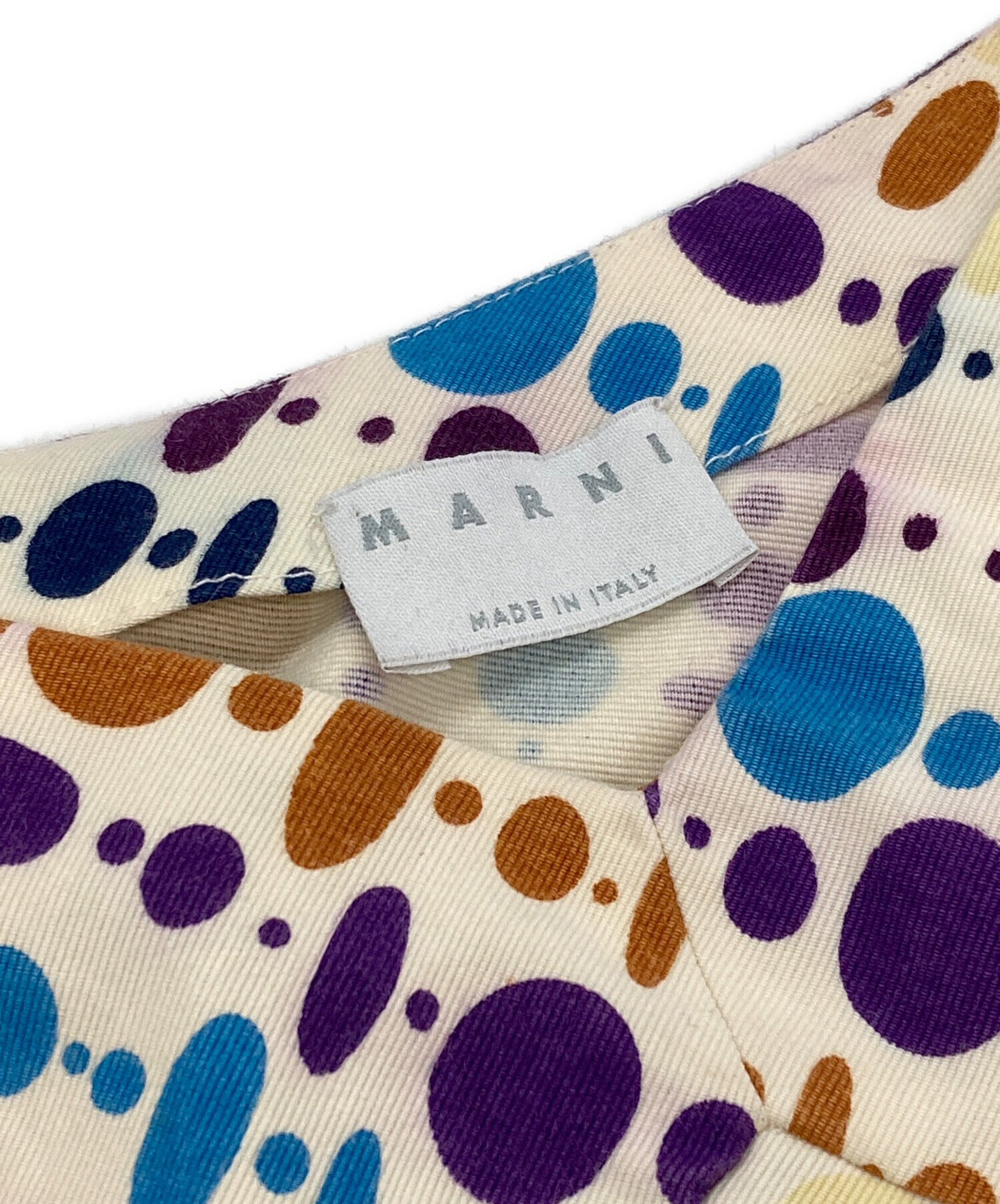 中古・古着通販】MARNI (マルニ) ドット柄キャミソール アイボリー