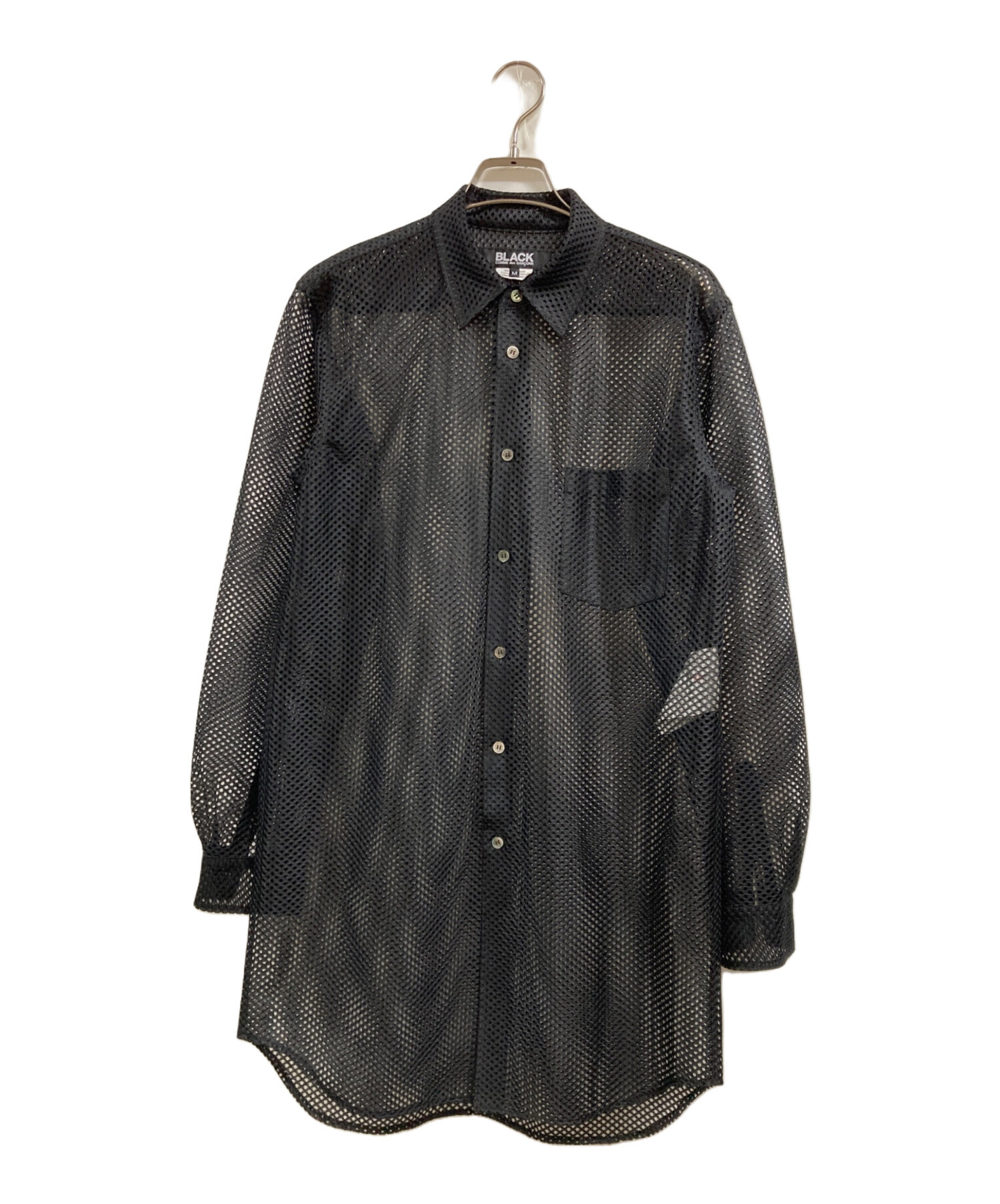 25ss 美品　コムデギャルソン　3Dメッシュパーツ付き　ロングカットソー　黒 中古・古着通販】BLACK COMME des GARCONS (ブラックコムデギャルソン