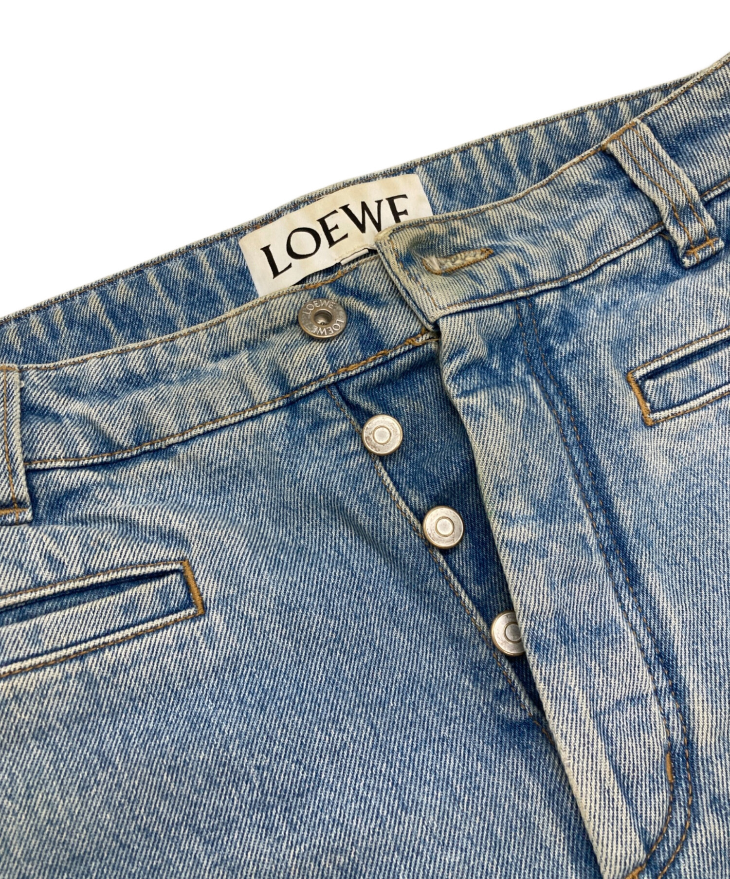 中古・古着通販】LOEWE (ロエベ) フィッシャーマンデニムパンツ ブルー 