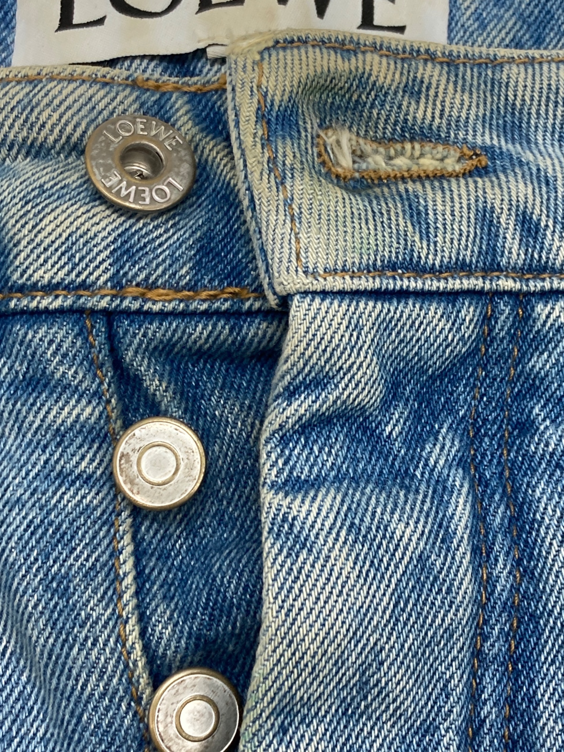 中古・古着通販】LOEWE (ロエベ) フィッシャーマンデニムパンツ ブルー
