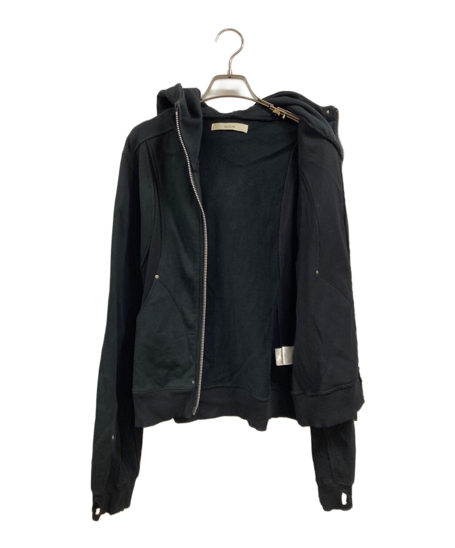 中古・古着通販】jent louis (ジェントルイス) zip hoodie ブラック