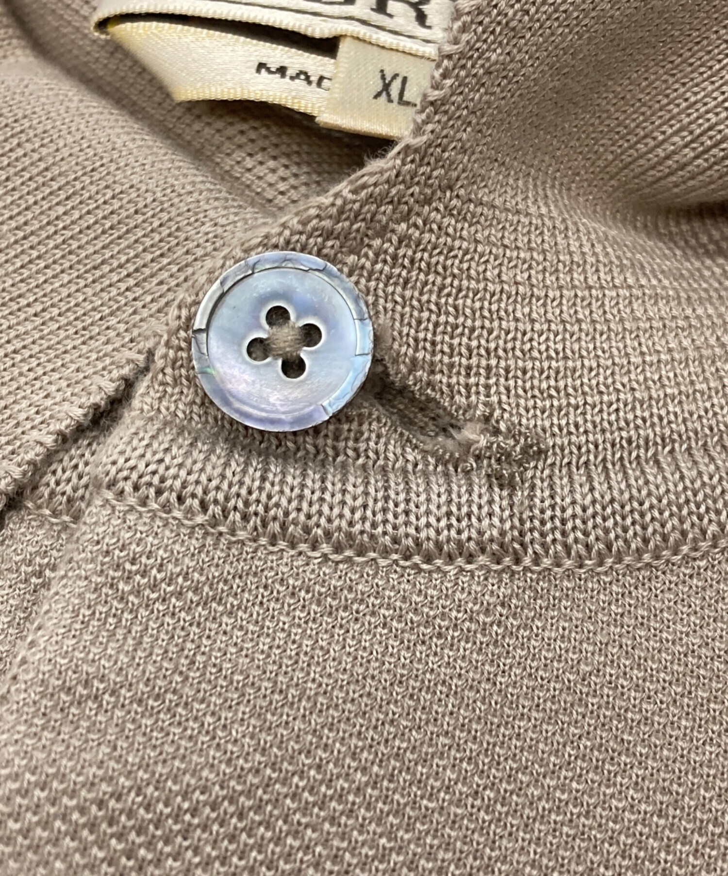 中古・古着通販】HERMES (エルメス) ポロシャツ ベージュ サイズ:XL