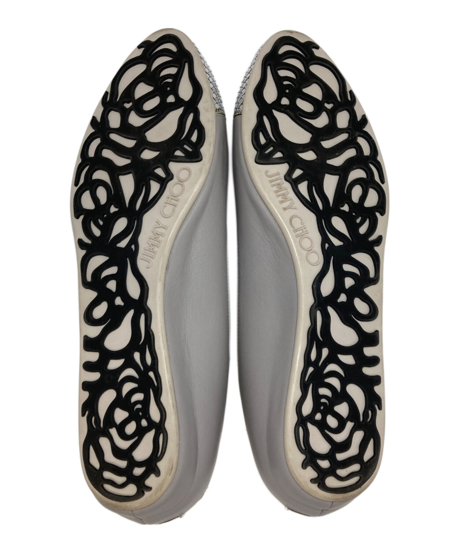 中古・古着通販】JIMMY CHOO (ジミーチュウ) フラットシューズ グレー