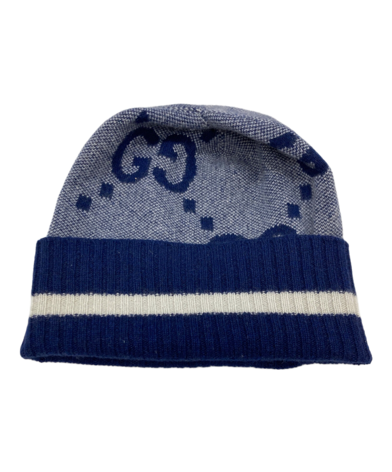 中古・古着通販】GUCCI (グッチ) カシミヤニット帽 ネイビー サイズ:M