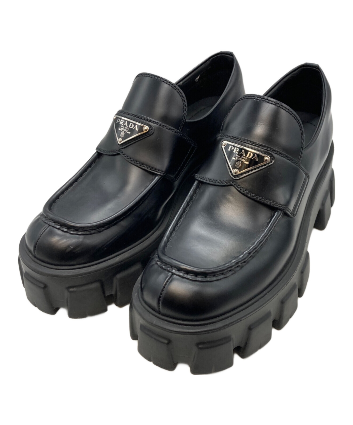 中古・古着通販】PRADA (プラダ) モノリス ブラッシュドレザー