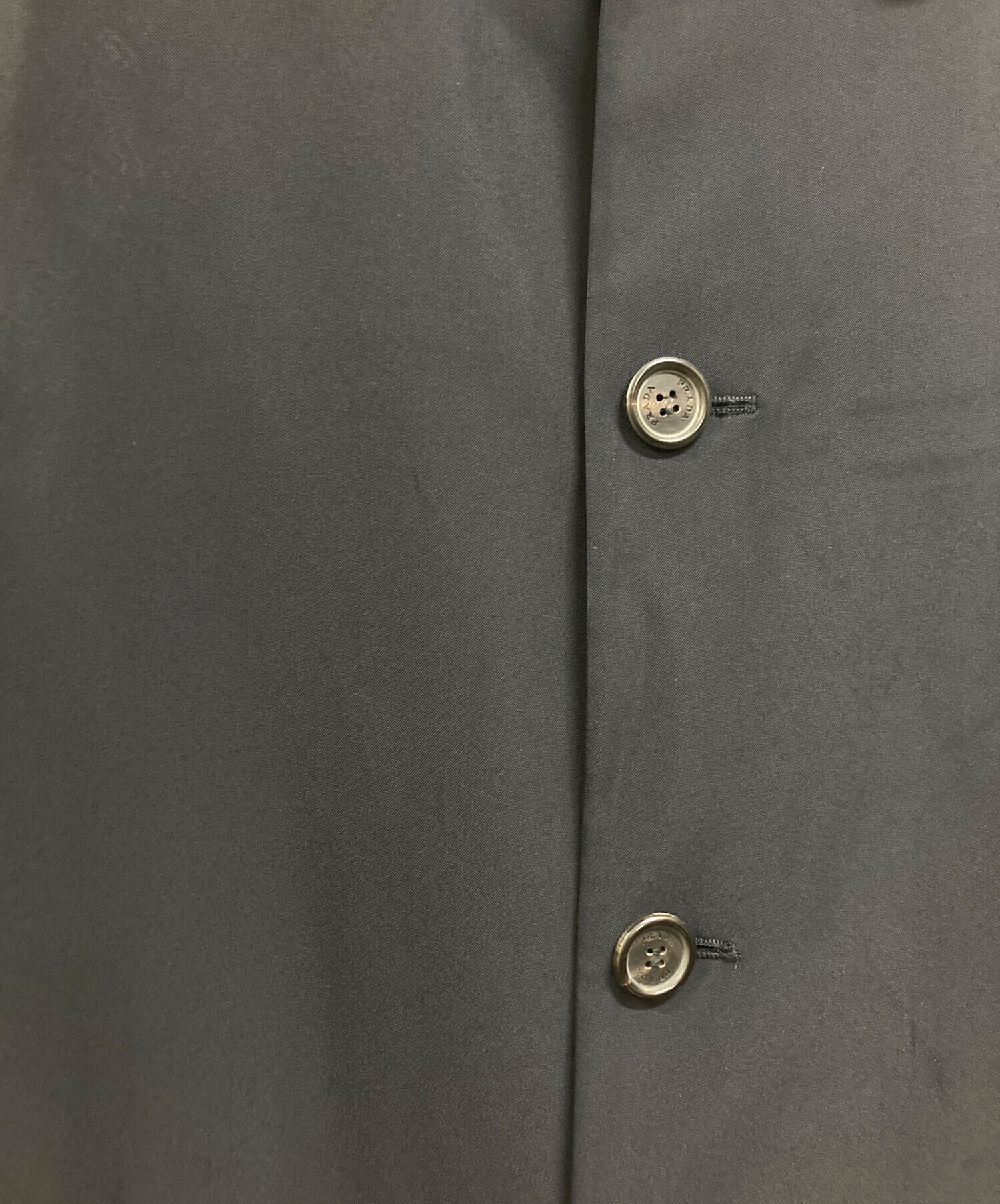 中古・古着通販】PRADA (プラダ) ステンカラーコート ネイビー サイズ