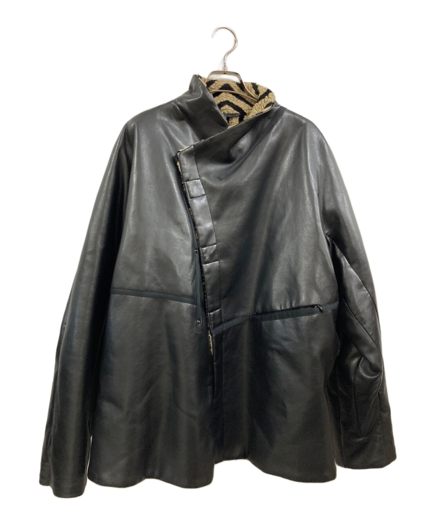 急*様 2003年製 Y2K エンポリオアルマーニ エコレザージャケット イタリ 中古・古着通販】EMPORIO ARMANI (エンポリオ アルマーニ) エコレザー