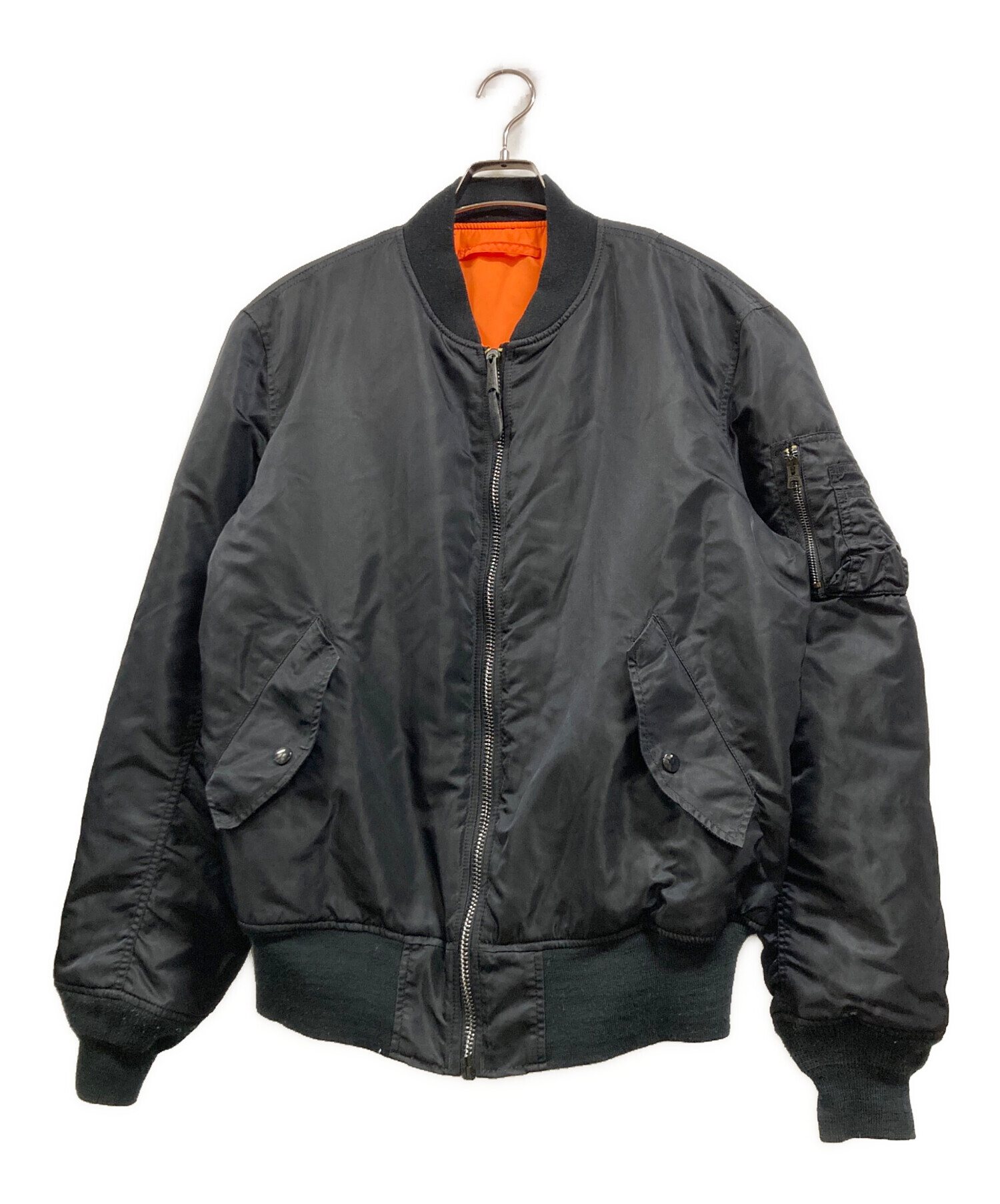 中古・古着通販】ALPHA (アルファ) MA-1ジャケット ブラック サイズ:L