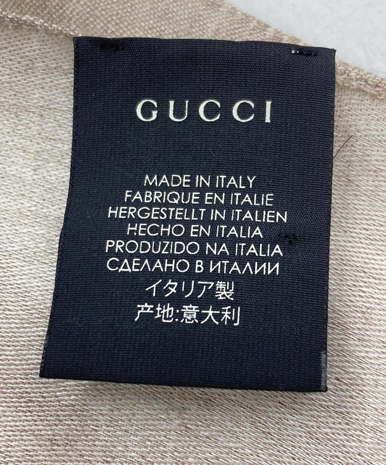 中古・古着通販】GUCCI (グッチ) GG柄ストール ベージュ｜ブランド