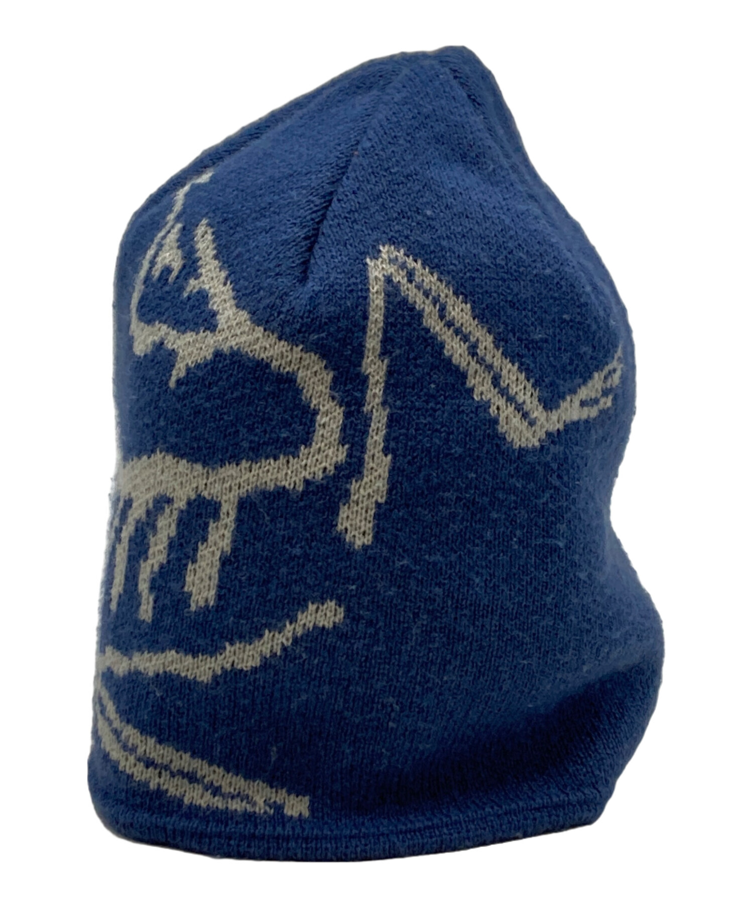 ARC'TERYX 青 ニット帽 恐竜デザイン 中古・古着通販】ARC'TERYX (アークテリクス) ニットキャップ