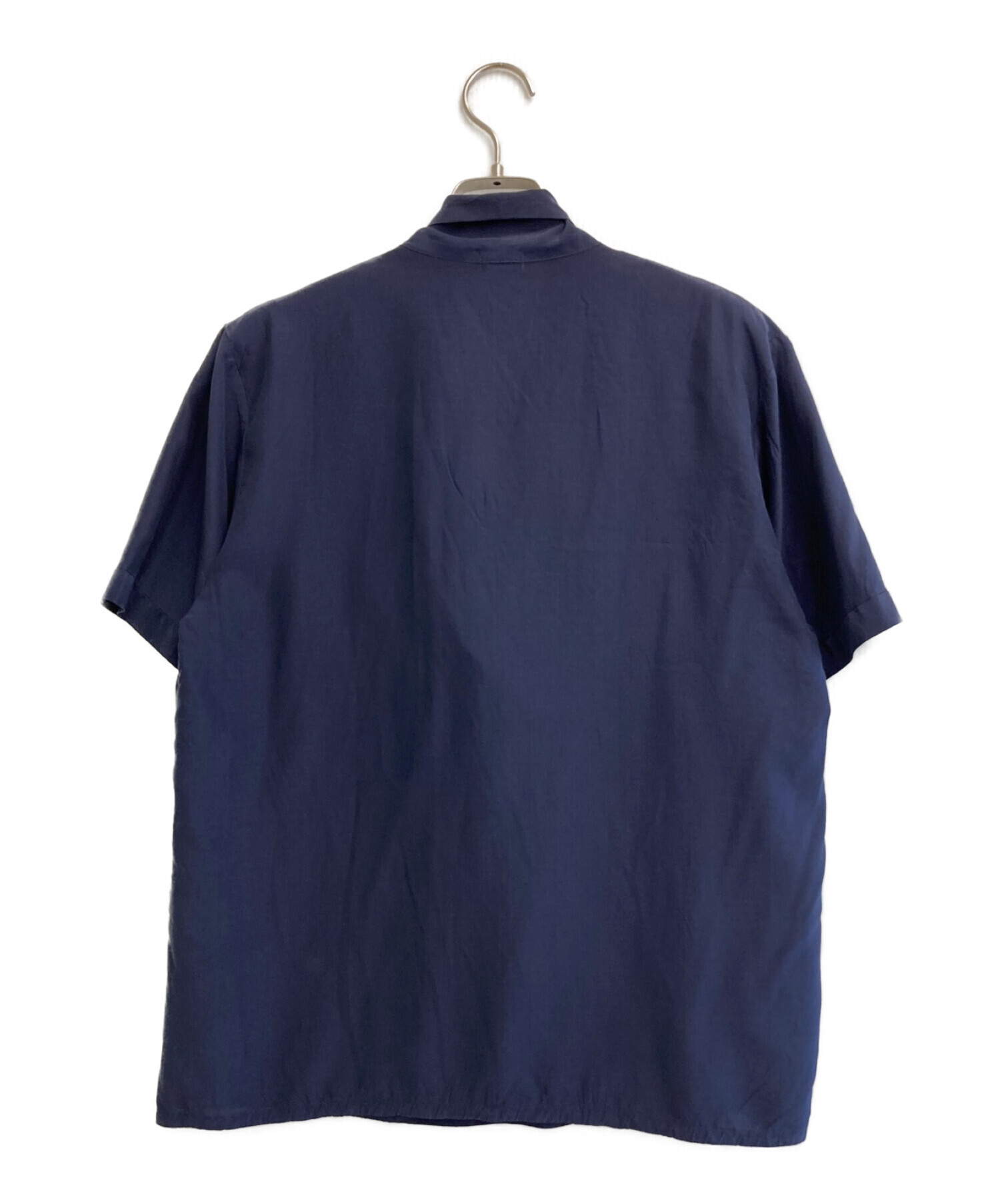 ロエフ LOEFF ブラック シャツ タフタ プルオーバー五分袖ブラウス ロエフ LOEFF ブラック シャツ タフタ プルオーバー五分袖ブラウス