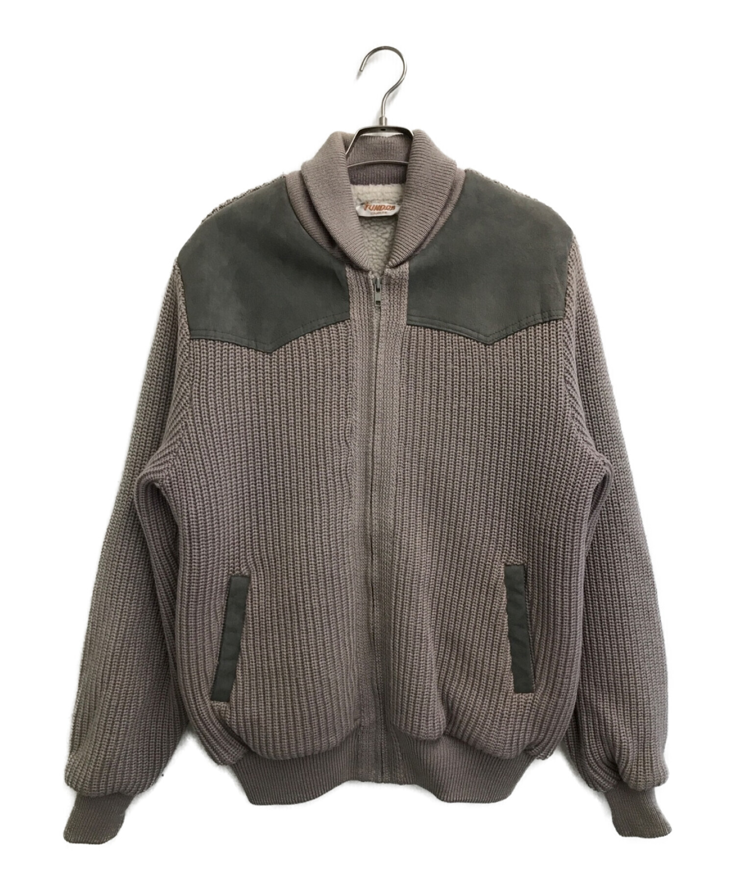 中古・古着通販】TUNDRA (ツンドラ) ニットジップジャケット グレー 