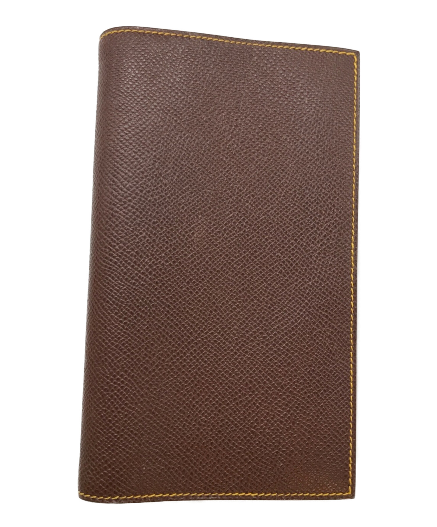 中古・古着通販】HERMES (エルメス) 手帳カバー ブラウン×イエロー 