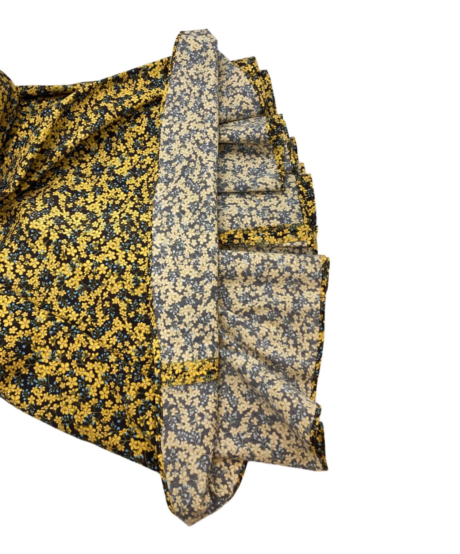 【美品】Curensology / リバティ Liberty スカート リバティ LIBERTY フレアスカート パネル 切替 日本製 花柄 プリント