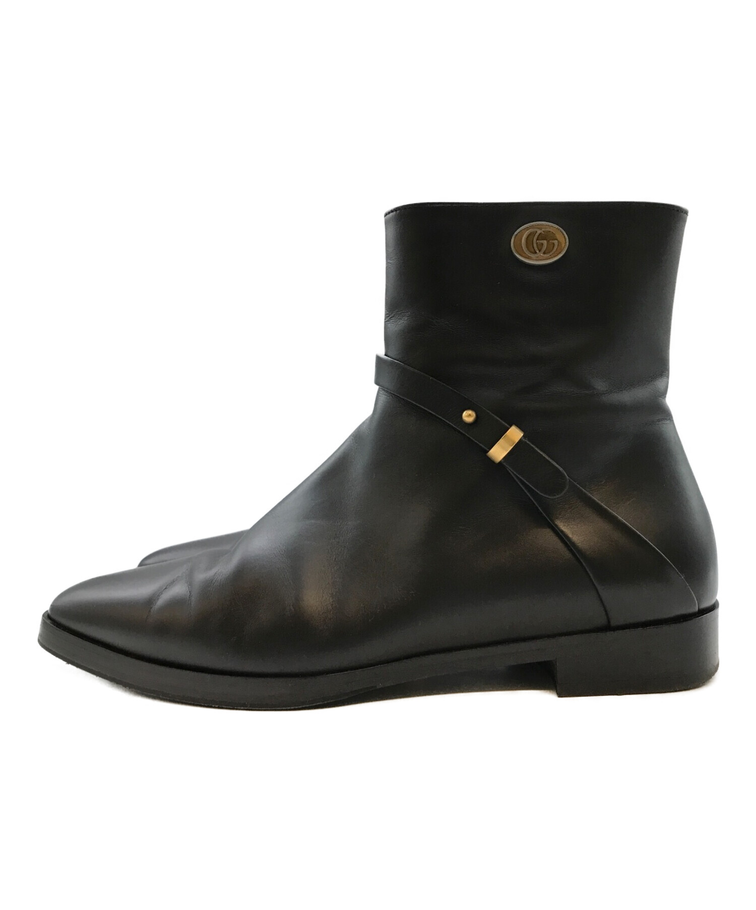 中古・古着通販】GUCCI (グッチ) ダブルGレザー ショートブーツ