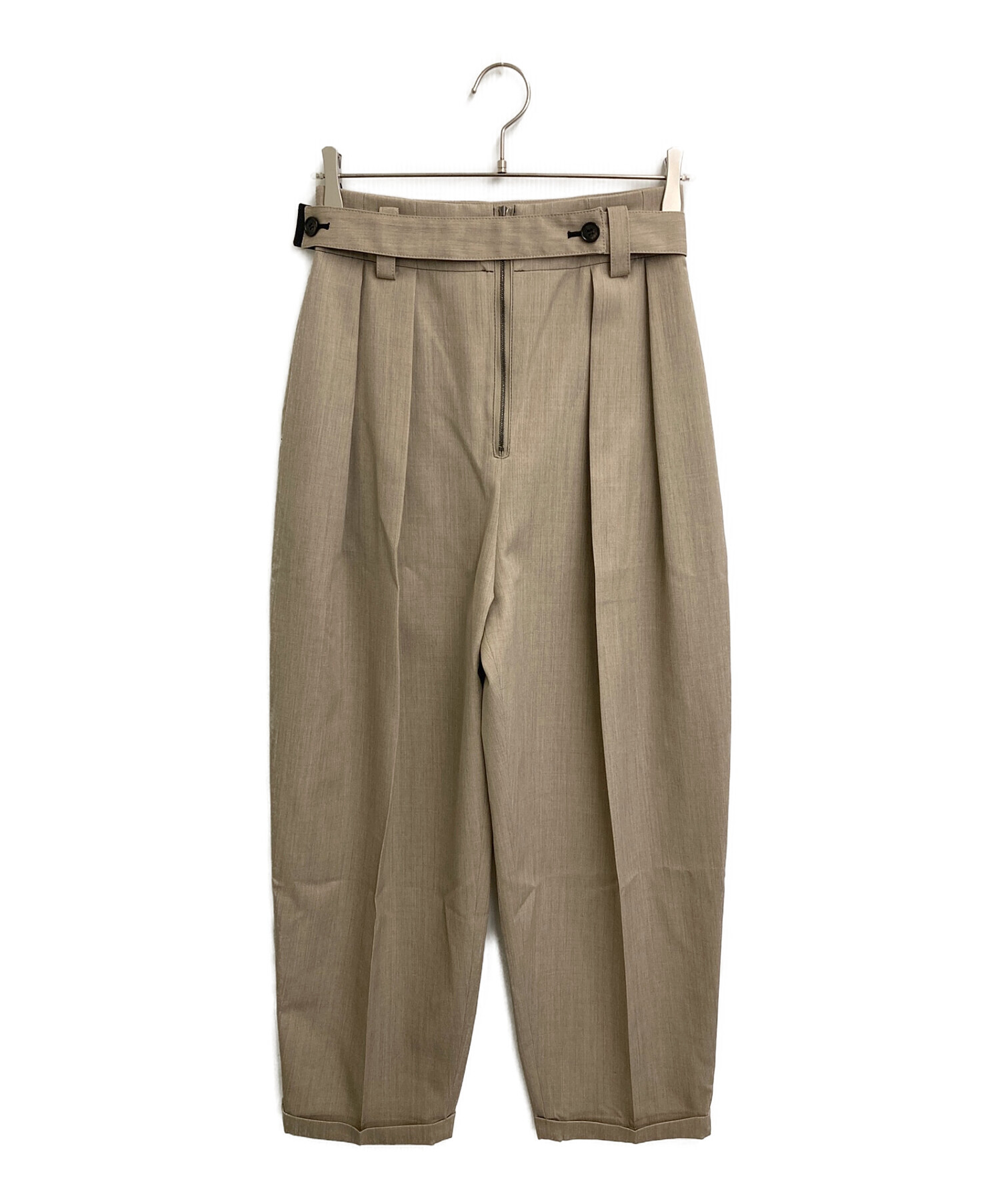 LOHEN ハイウエストパンツ カーキ38 LOHEN ハイウエストパンツ カーキ38