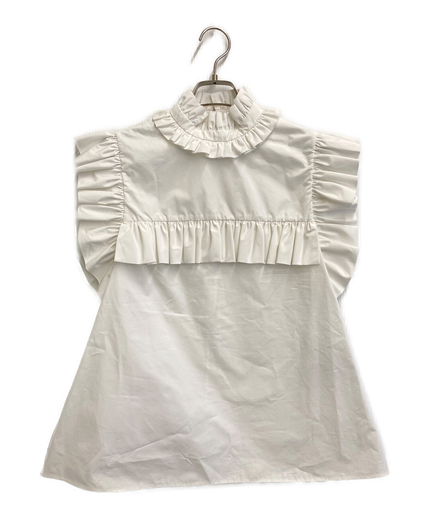 中古・古着通販】JIL SANDER (ジルサンダー) ノースリーブフリル