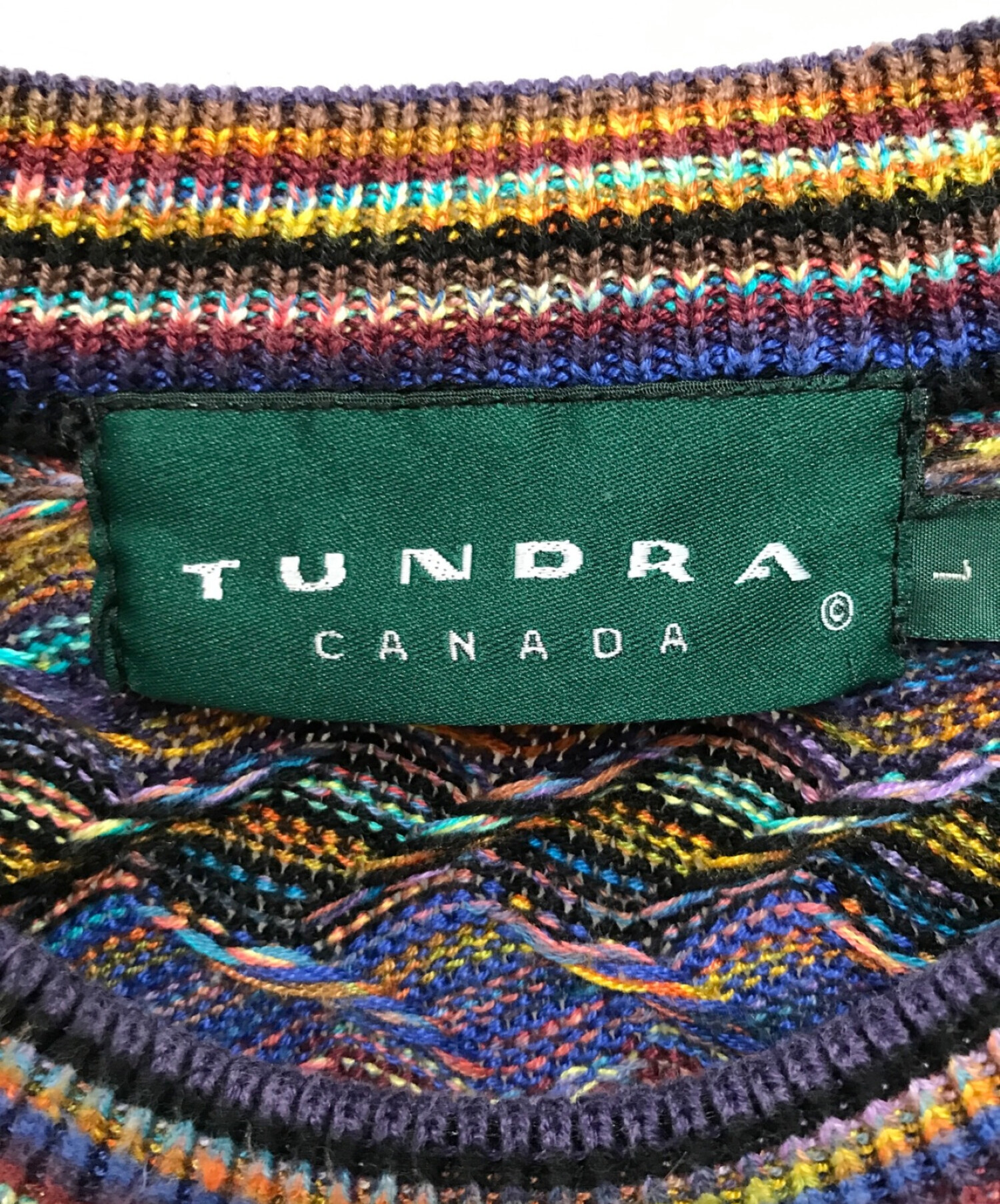 中古・古着通販】TUNDRA (ツンドラ) 3Dニット マルチカラー サイズ 