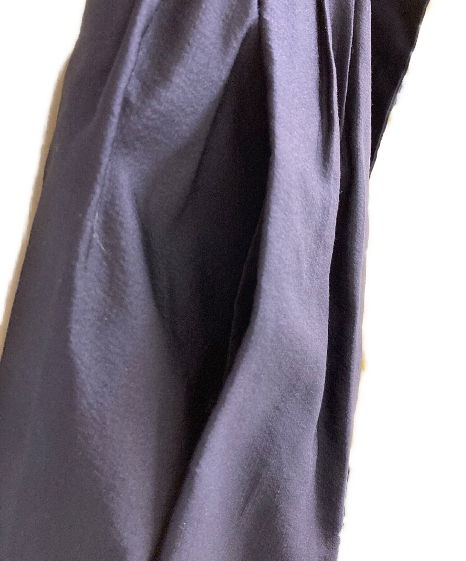 中古・古着通販】PRADA (プラダ) 丸襟タックロングコート ネイビー