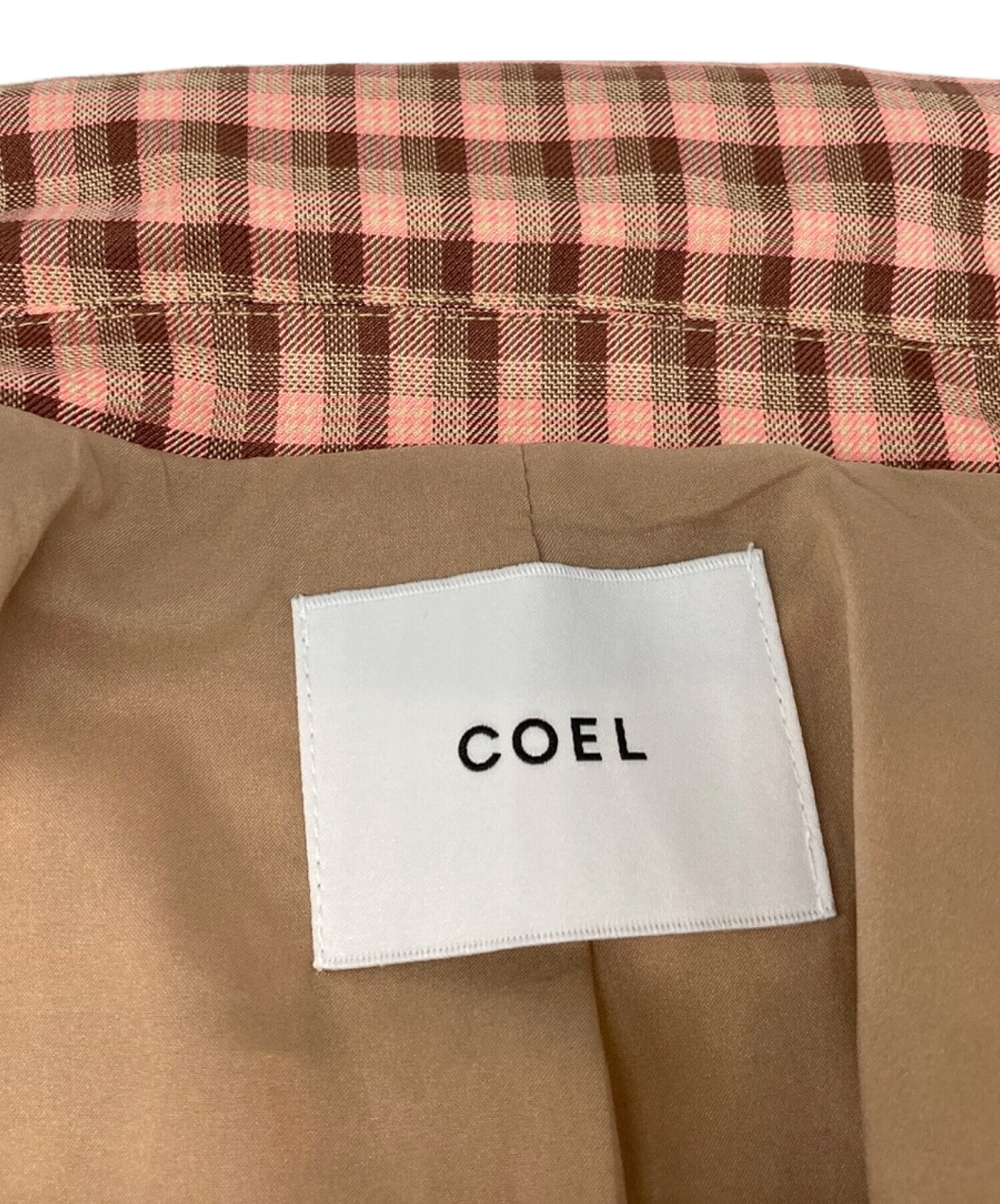 COEL コエル カジュアルジャケット 38(M位) ピンク 【古着】【中古】 中古・古着通販】COEL (コエル) ベルト付きテーラードジャケット