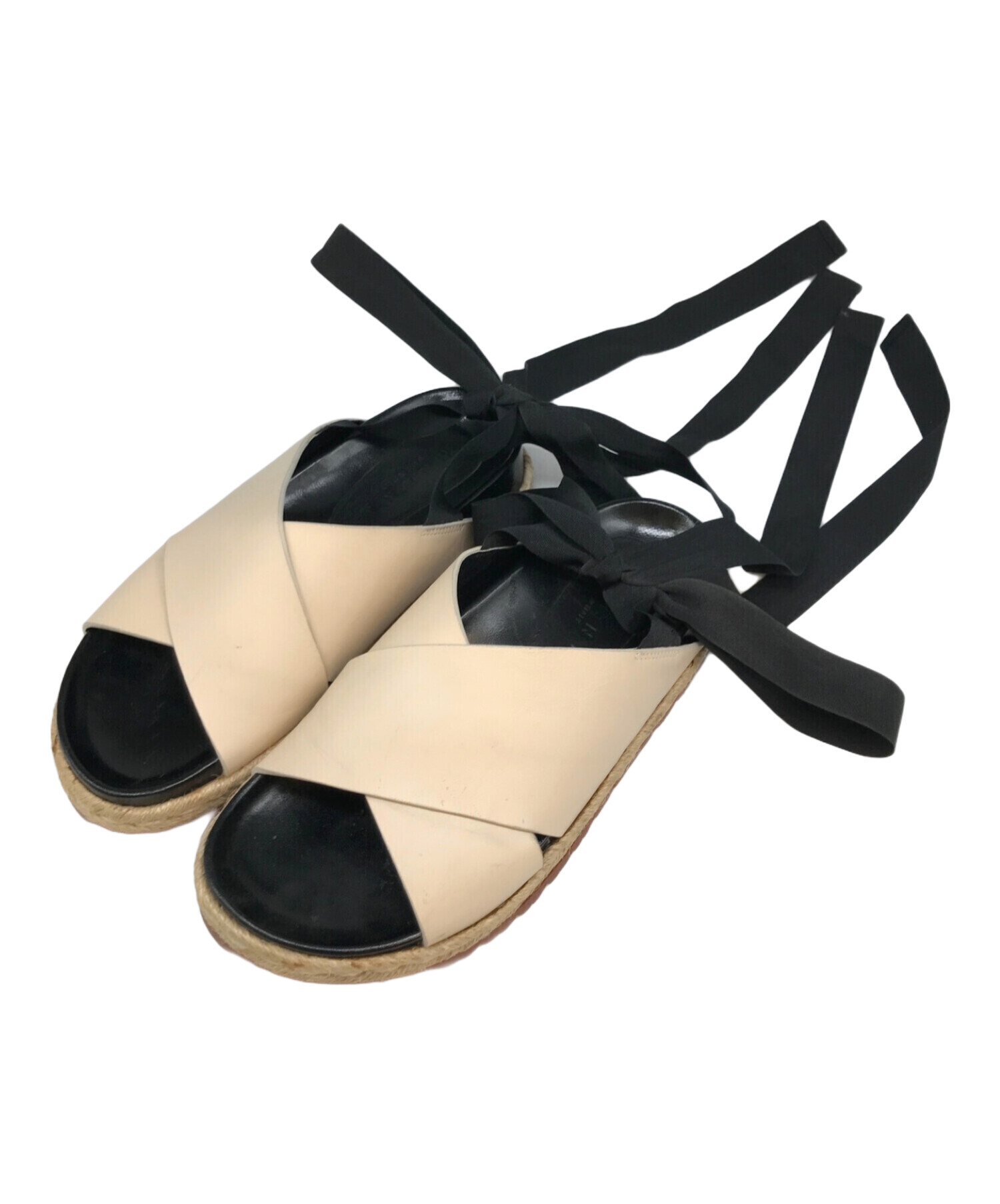 中古・古着通販】MARNI (マルニ) アンクルリボン レザー サンダル 