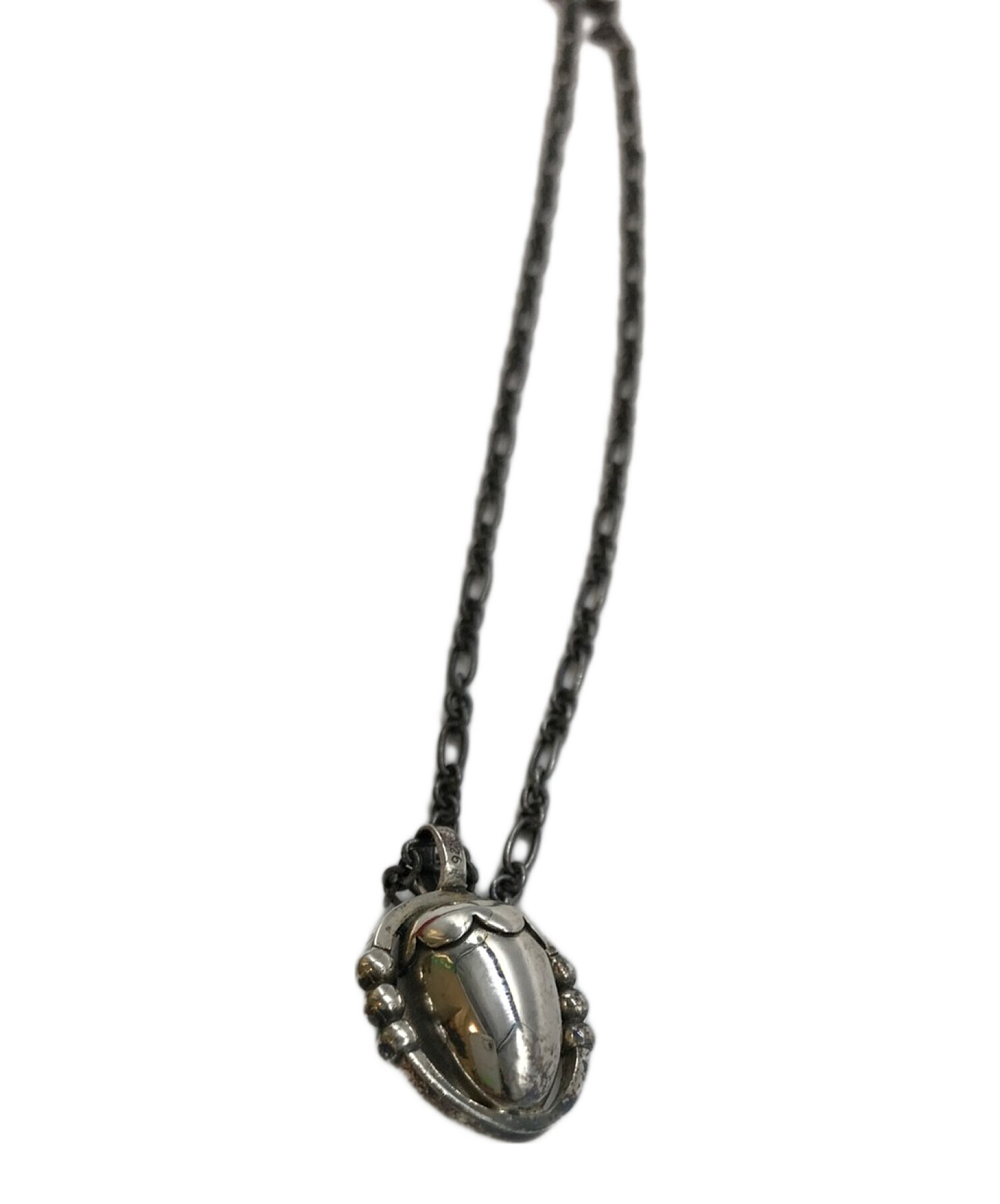 ジョージジェンセン　珊瑚ペンダントトップネックレス ジョージジェンセン 珊瑚ペンダントトップネックレス 楽天市場