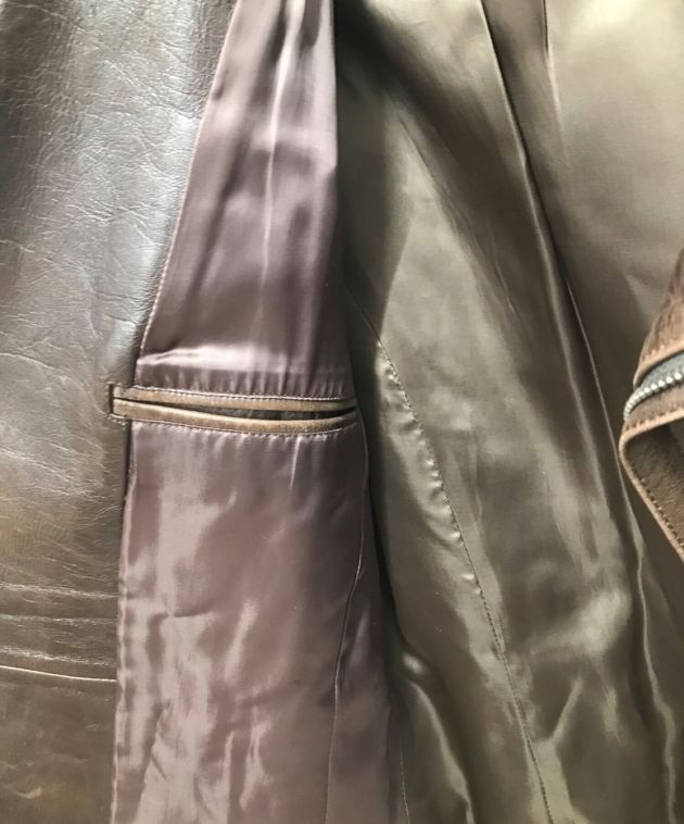 希少✨美品　ポールスミス　コレクション　山羊革　レザージャケット　L ブラウン 中古・古着通販】Paul Smith COLLECTION (ポールスミス コレクション