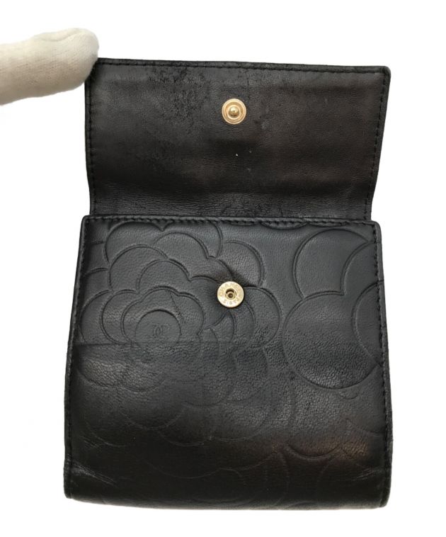 中古・古着通販】CHANEL (シャネル) カメリア2つ折りウォレット