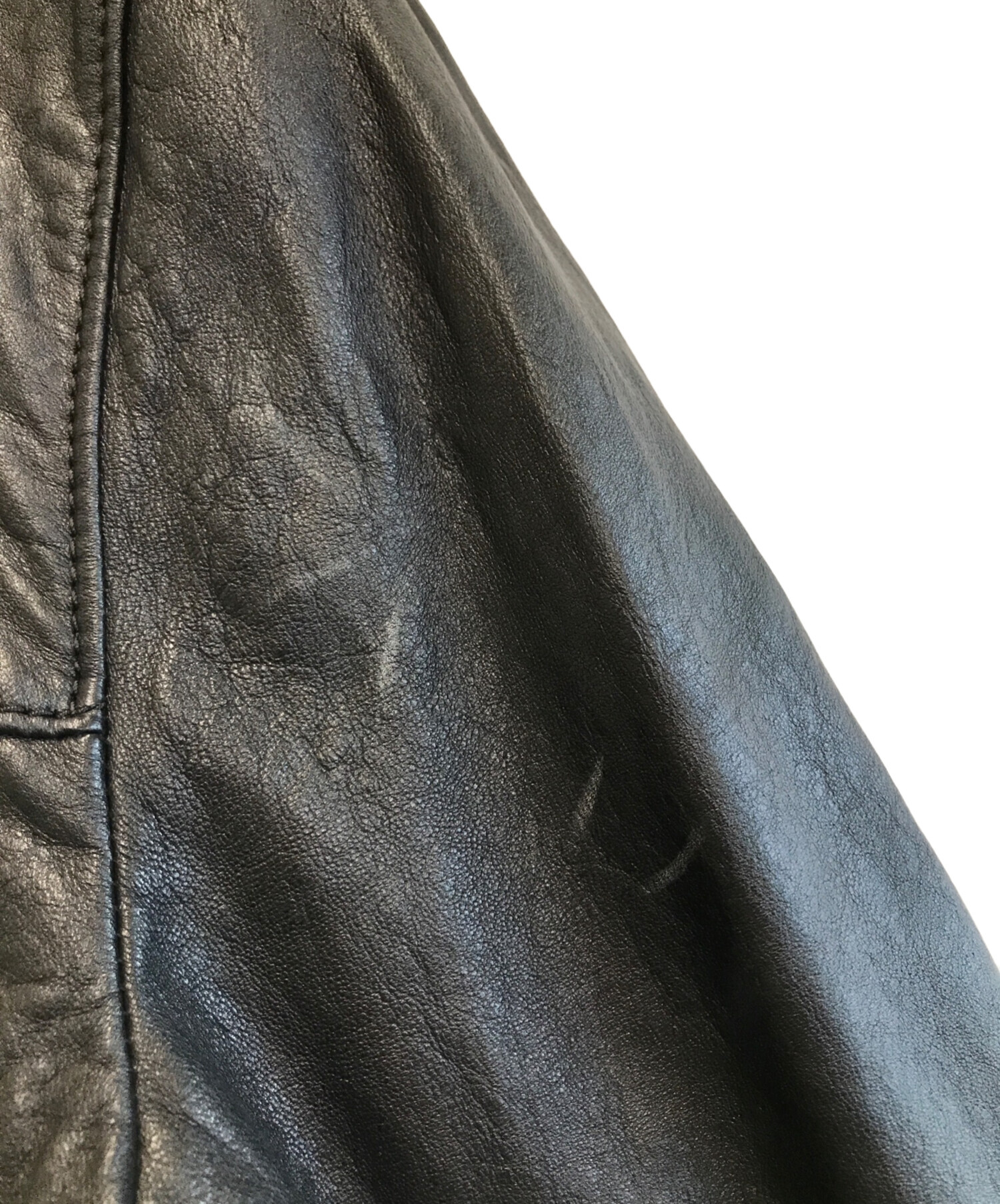 中古・古着通販】COACH (コーチ) シングルレザージャケット ブラック