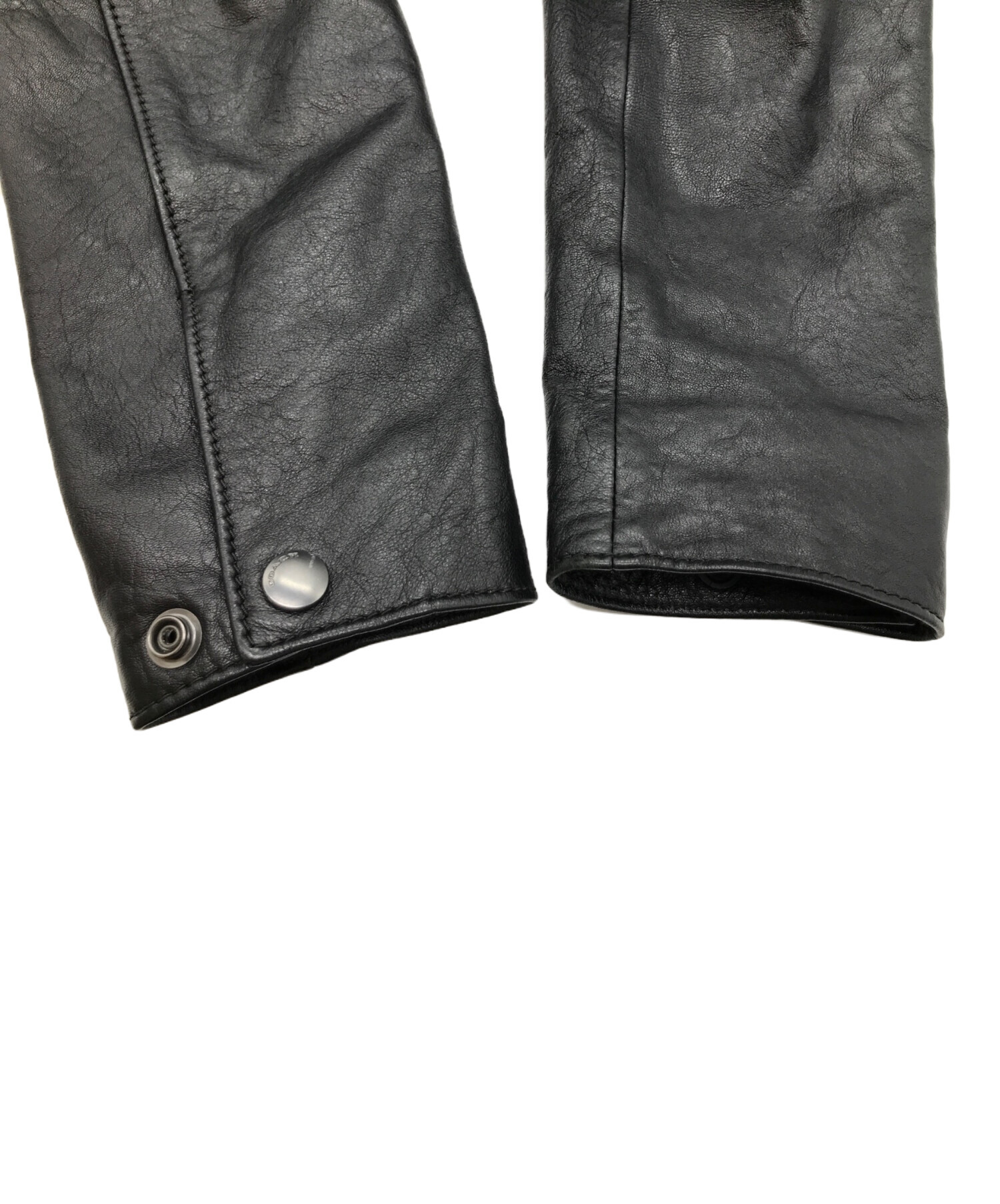 中古・古着通販】COACH (コーチ) シングルレザージャケット ブラック