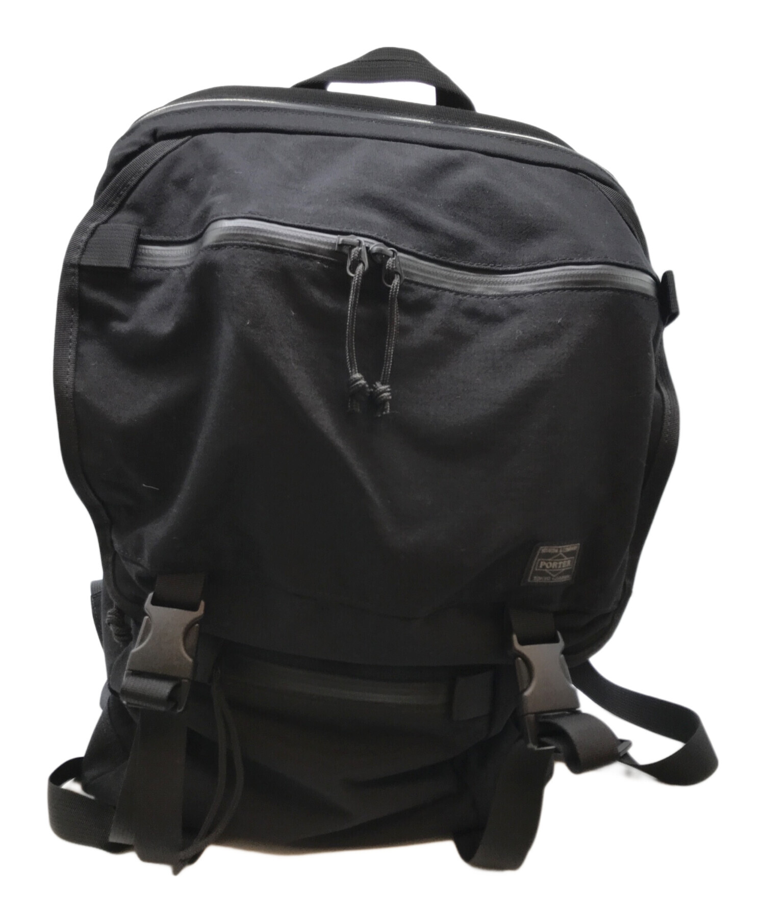 【新品未使用】PORTER クランカーズ L ブラック リュック 中古・古着通販】PORTER (ポーター) クランカーズデイパックL ブラック