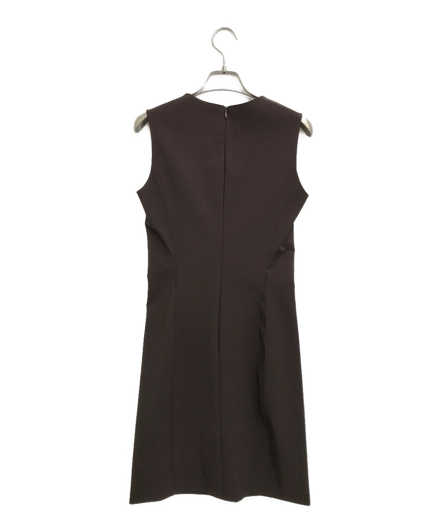 中古・古着通販】PRADA (プラダ) ノースリーブワンピース ブラウン