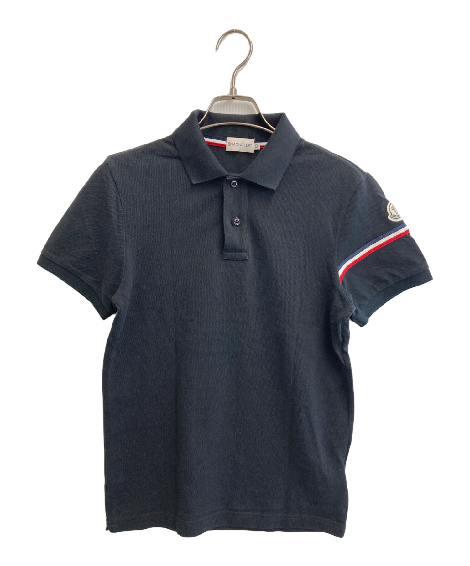 中古・古着通販】MONCLER (モンクレール) ワッペンポロシャツ ブラック 