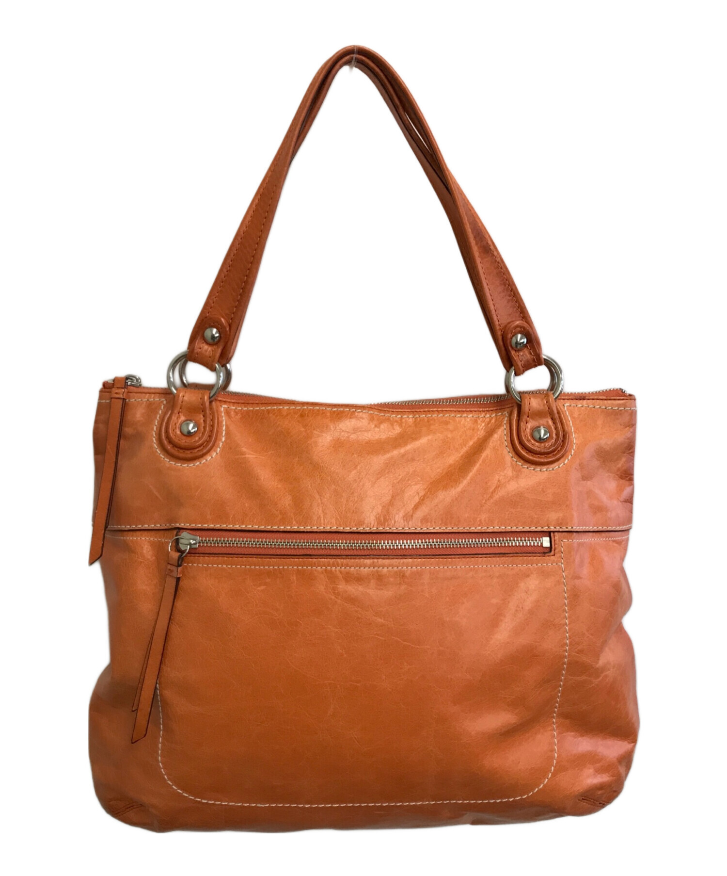 中古・古着通販】COACH (コーチ) レザートートバッグ ブラウン サイズ 